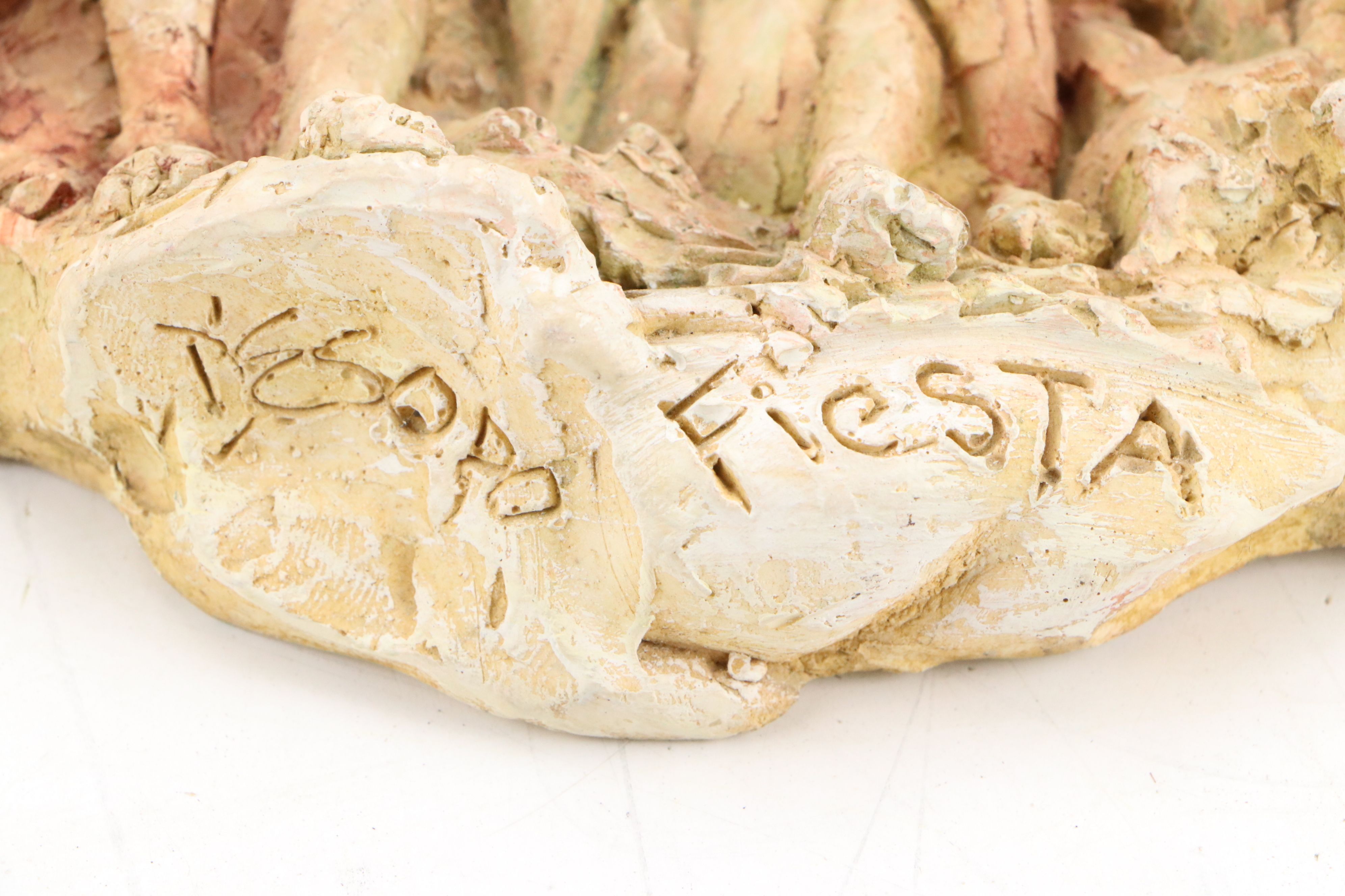 Plaster San Sebastian and Lion's Head Wall Reliefs