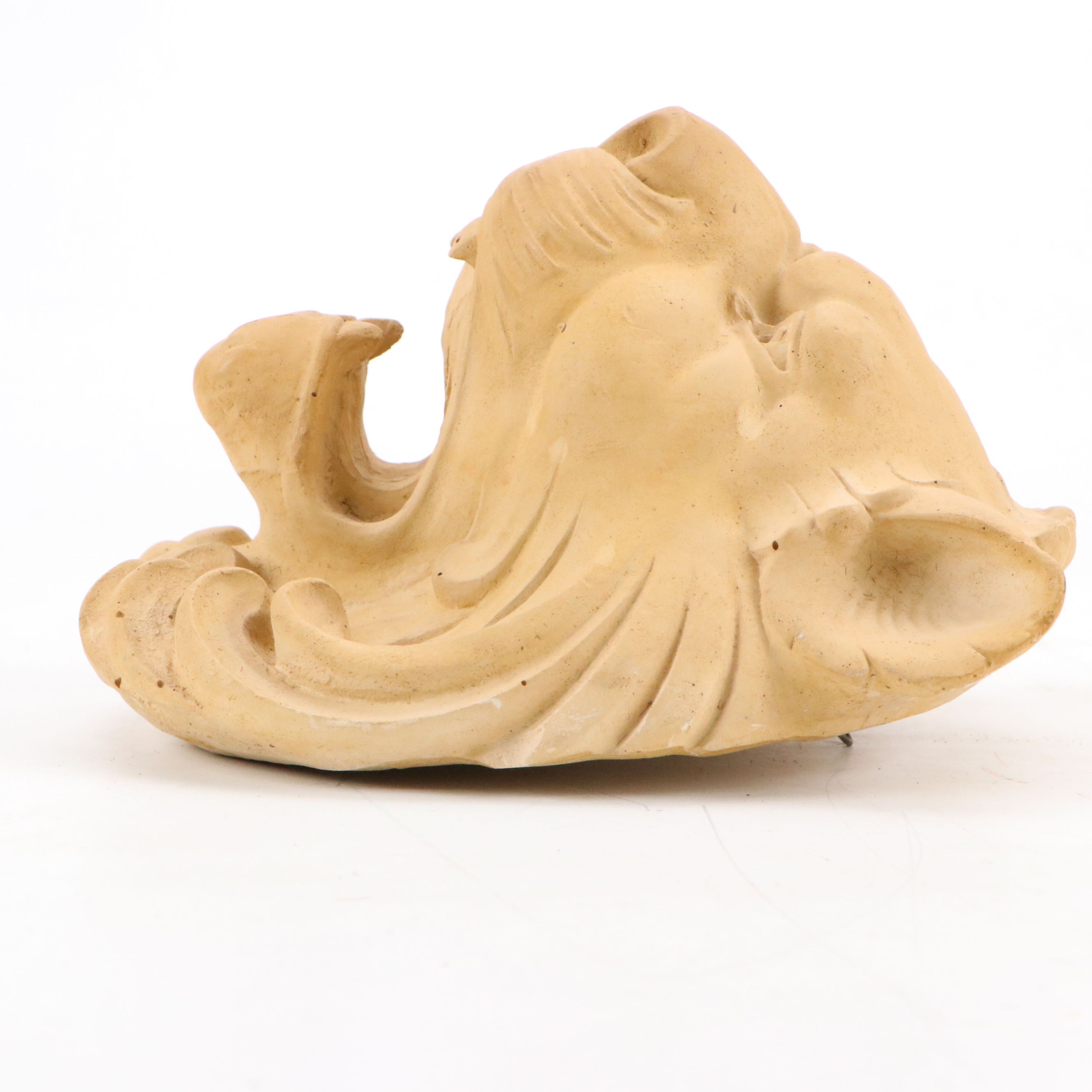 Plaster San Sebastian and Lion's Head Wall Reliefs