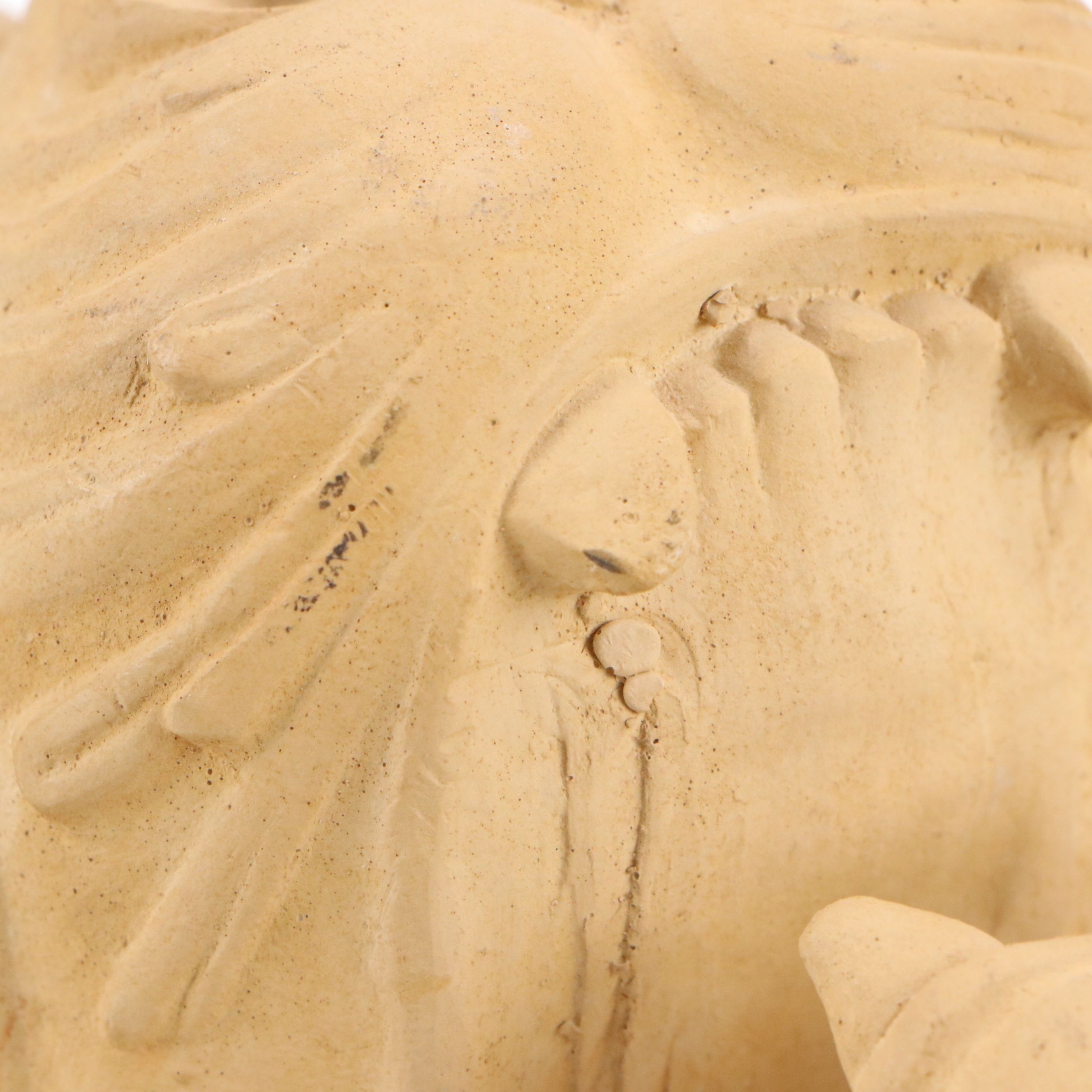 Plaster San Sebastian and Lion's Head Wall Reliefs