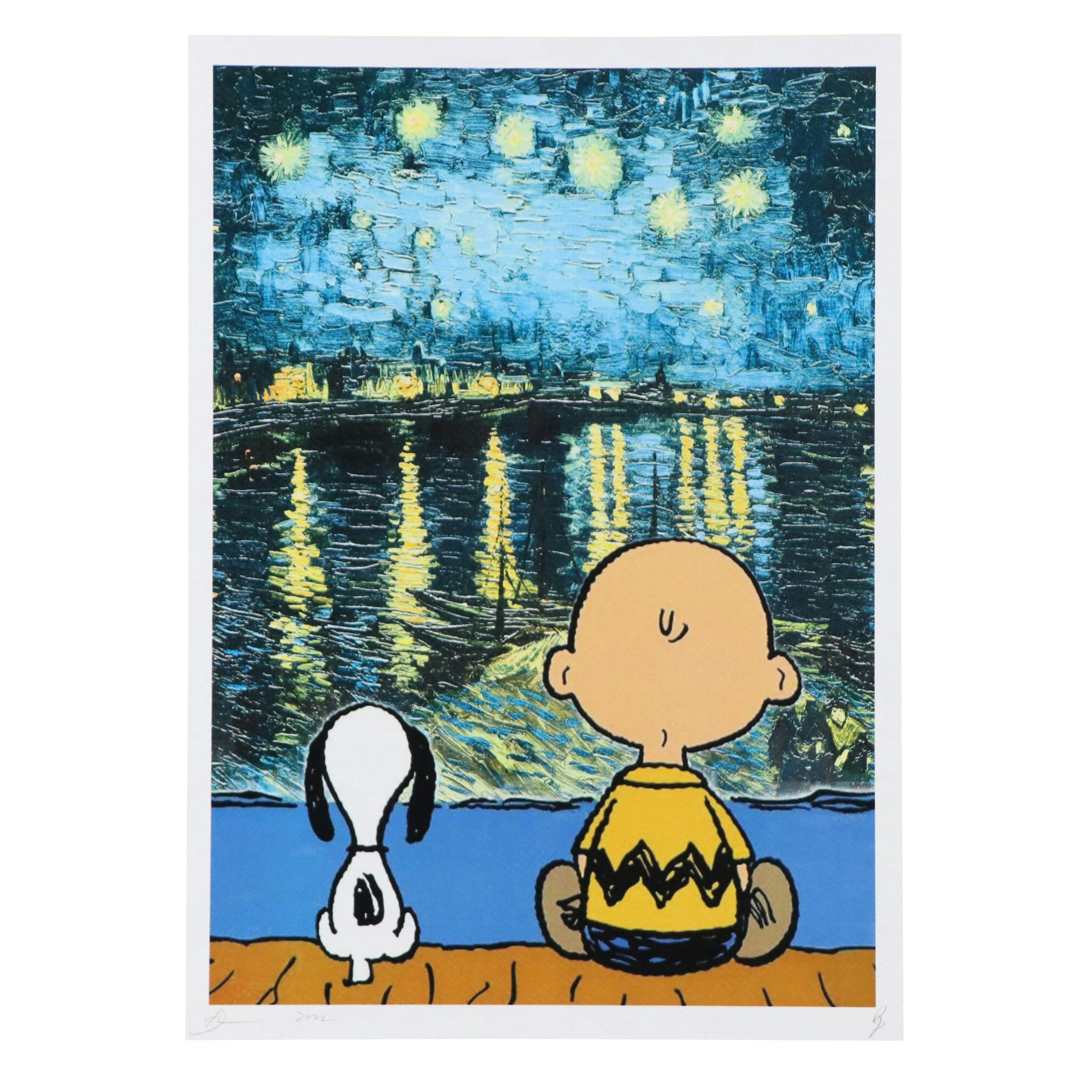 Death NYC Graphic Digital Print Featuring Snoopy and Charlie Brown, 2022