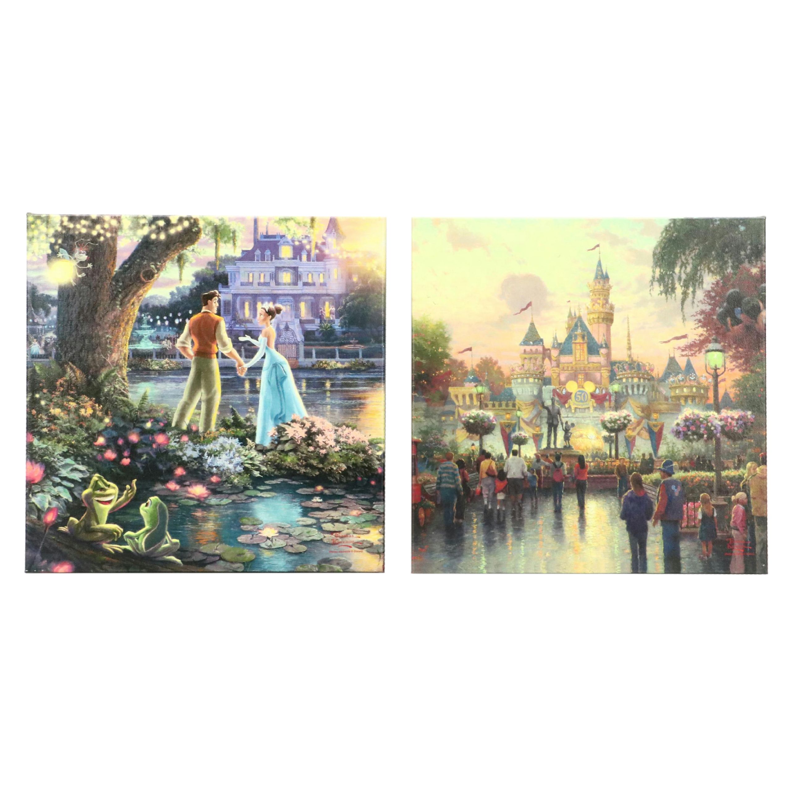 Thomas Kinkade Co. and Disney Giclées of Disneyland and "Princess and the Frog"