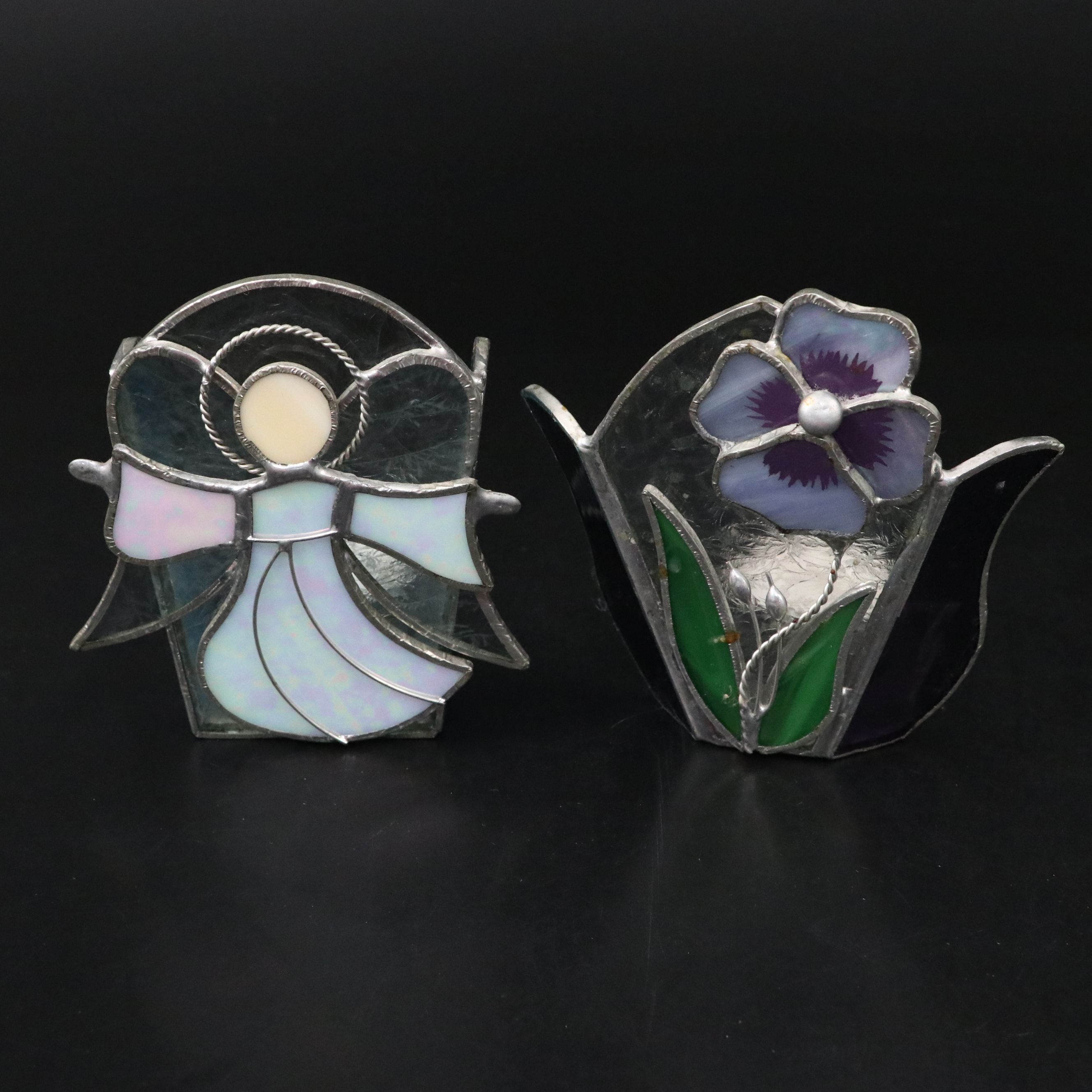 American Art Glass Angel Votive Holders, Glass Bell, and More Glass Décor