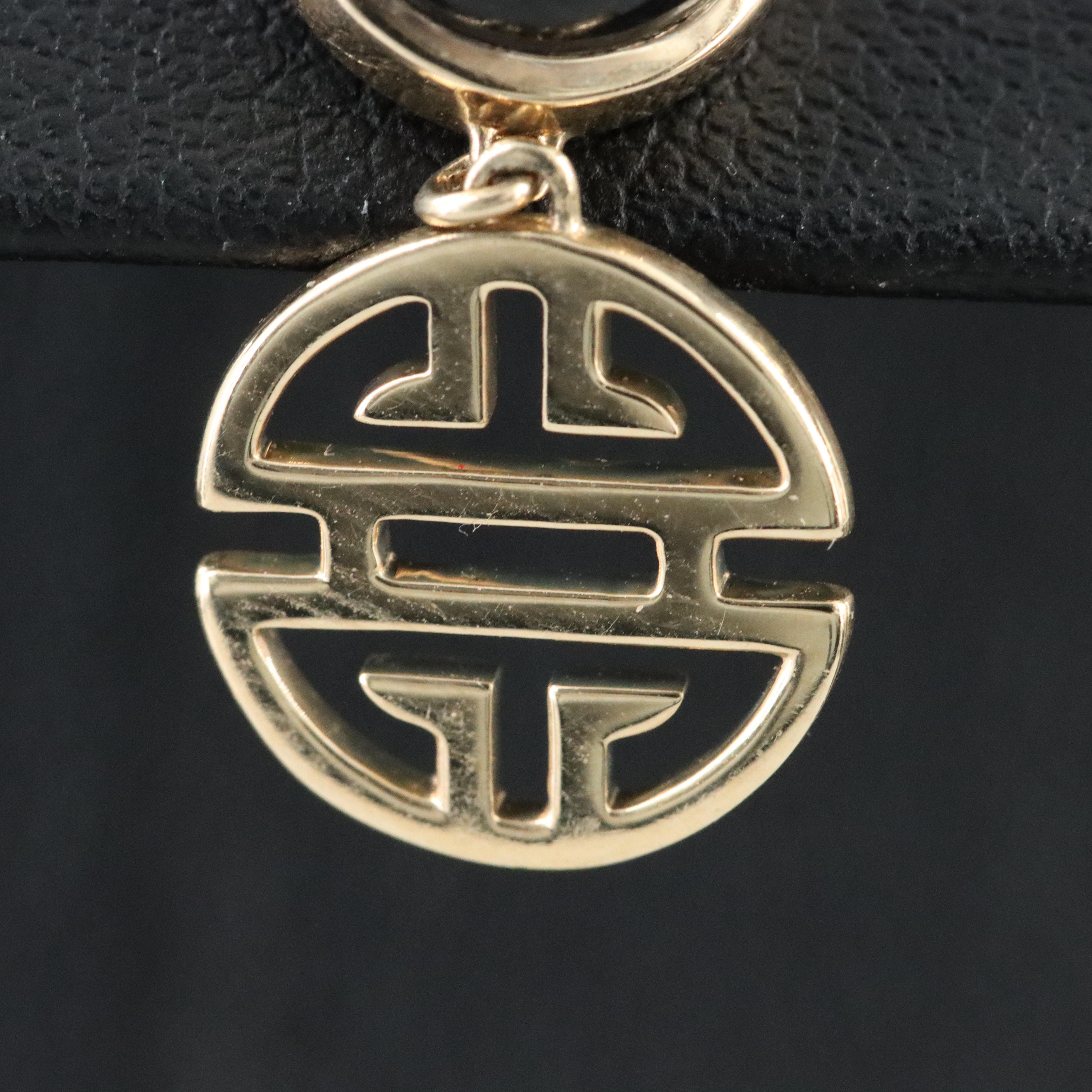 Gumps 14K Black Onyx Earrings