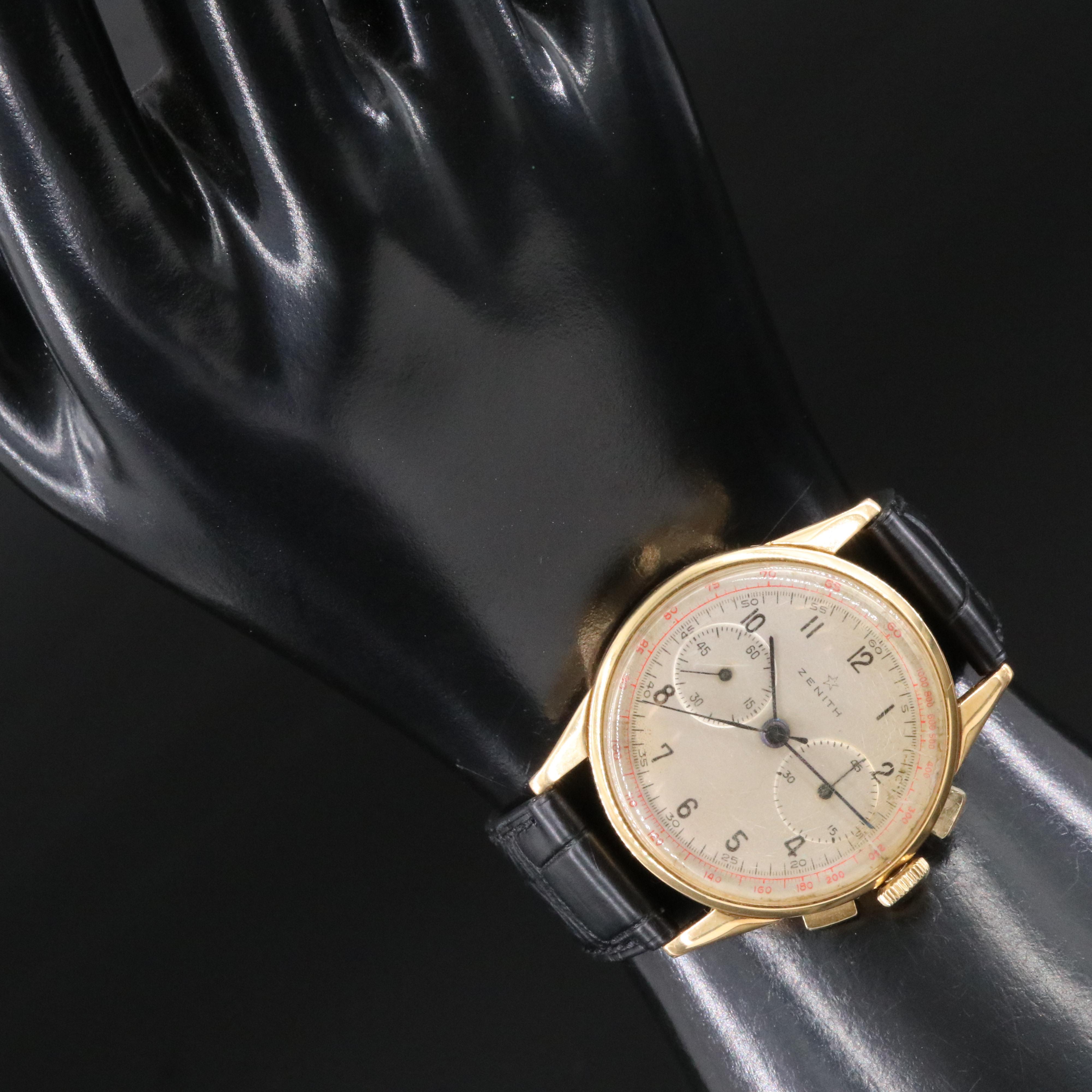 18K Zenith Chronograph Vintage Watch