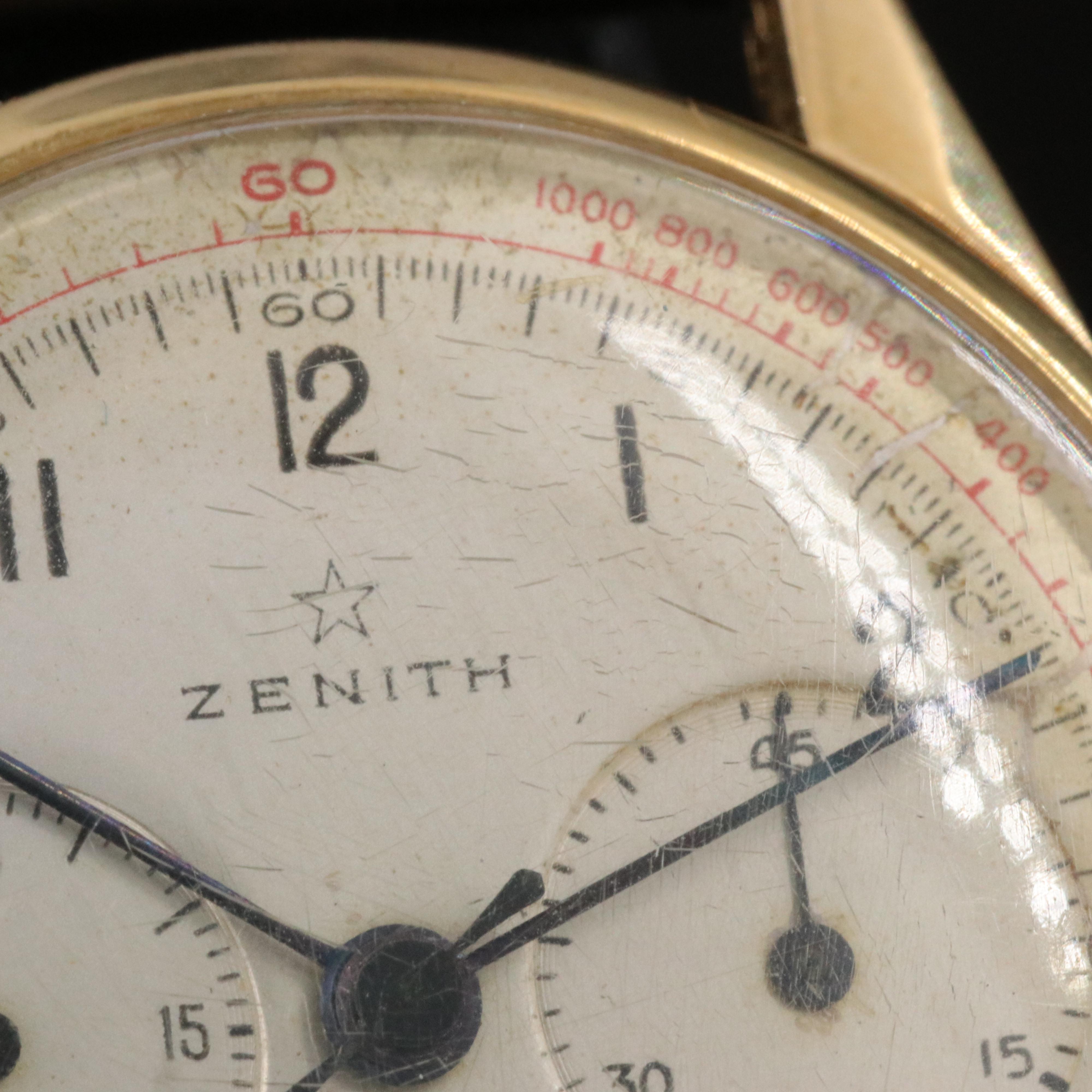 18K Zenith Chronograph Vintage Watch