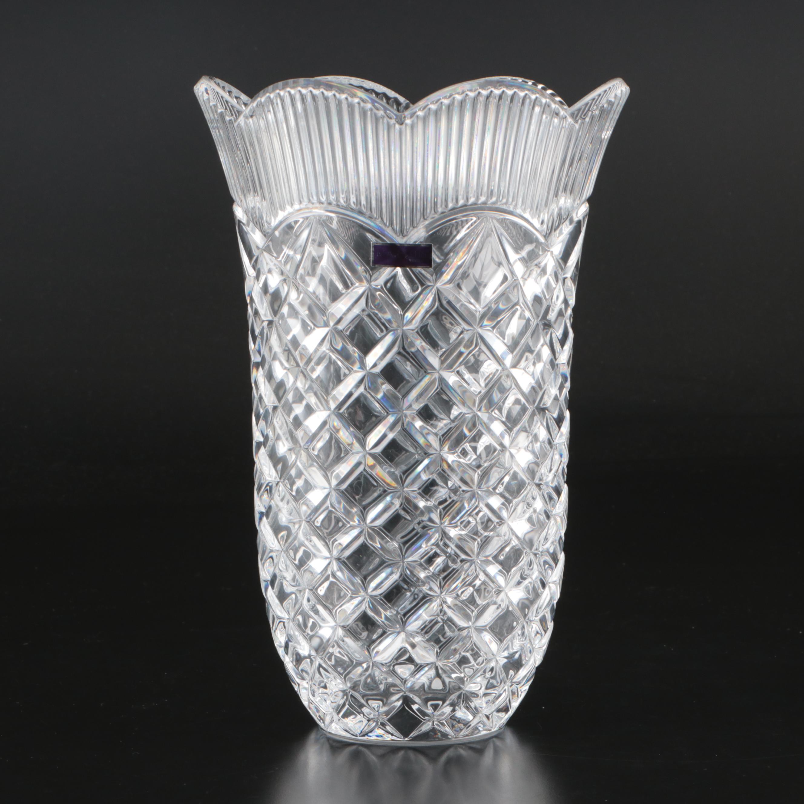 Marquis by Waterford "Basketweave" Crystal Bowl and Vase with Pumpkin Bowl
