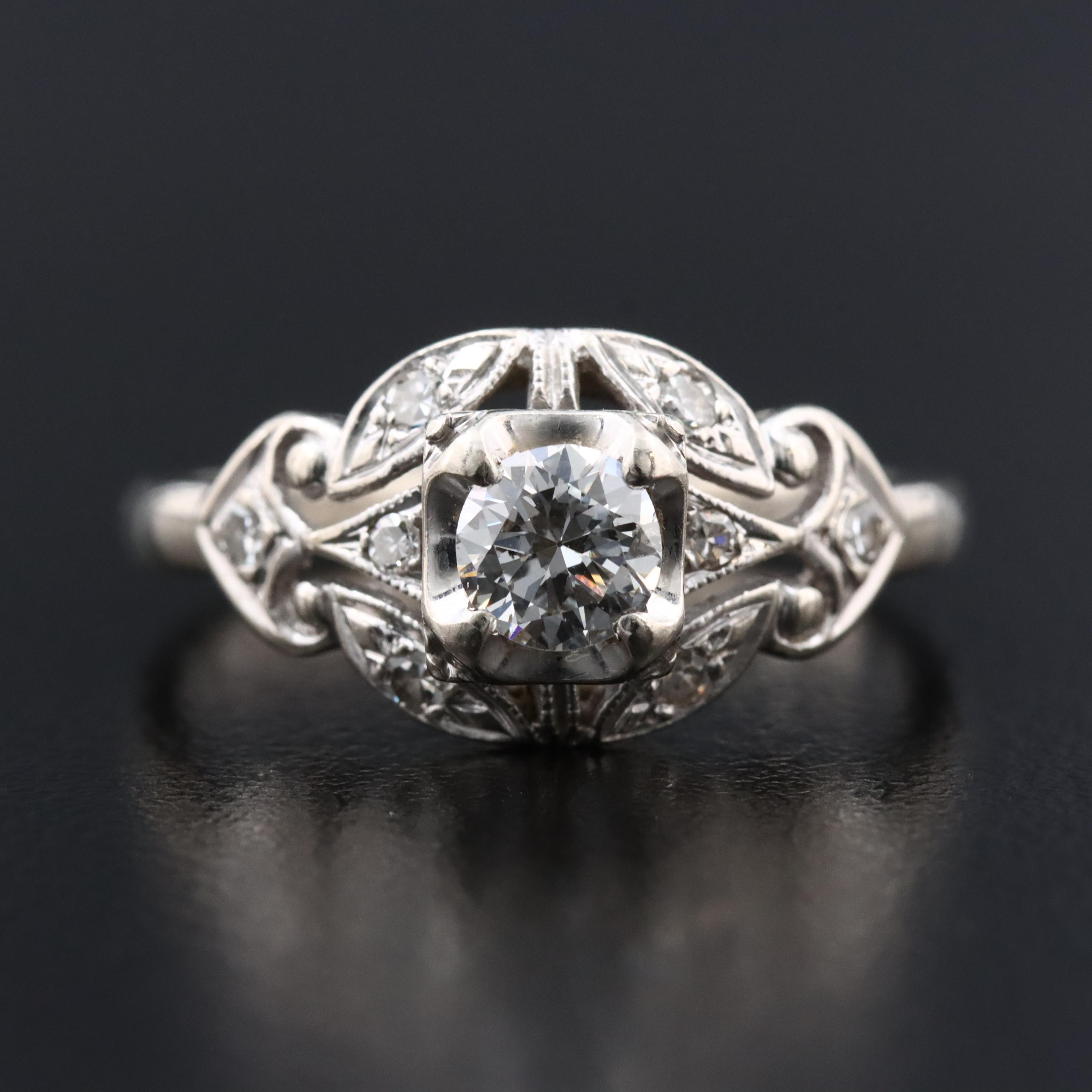 Vintage 14K 0.54 CTW Diamond Ring