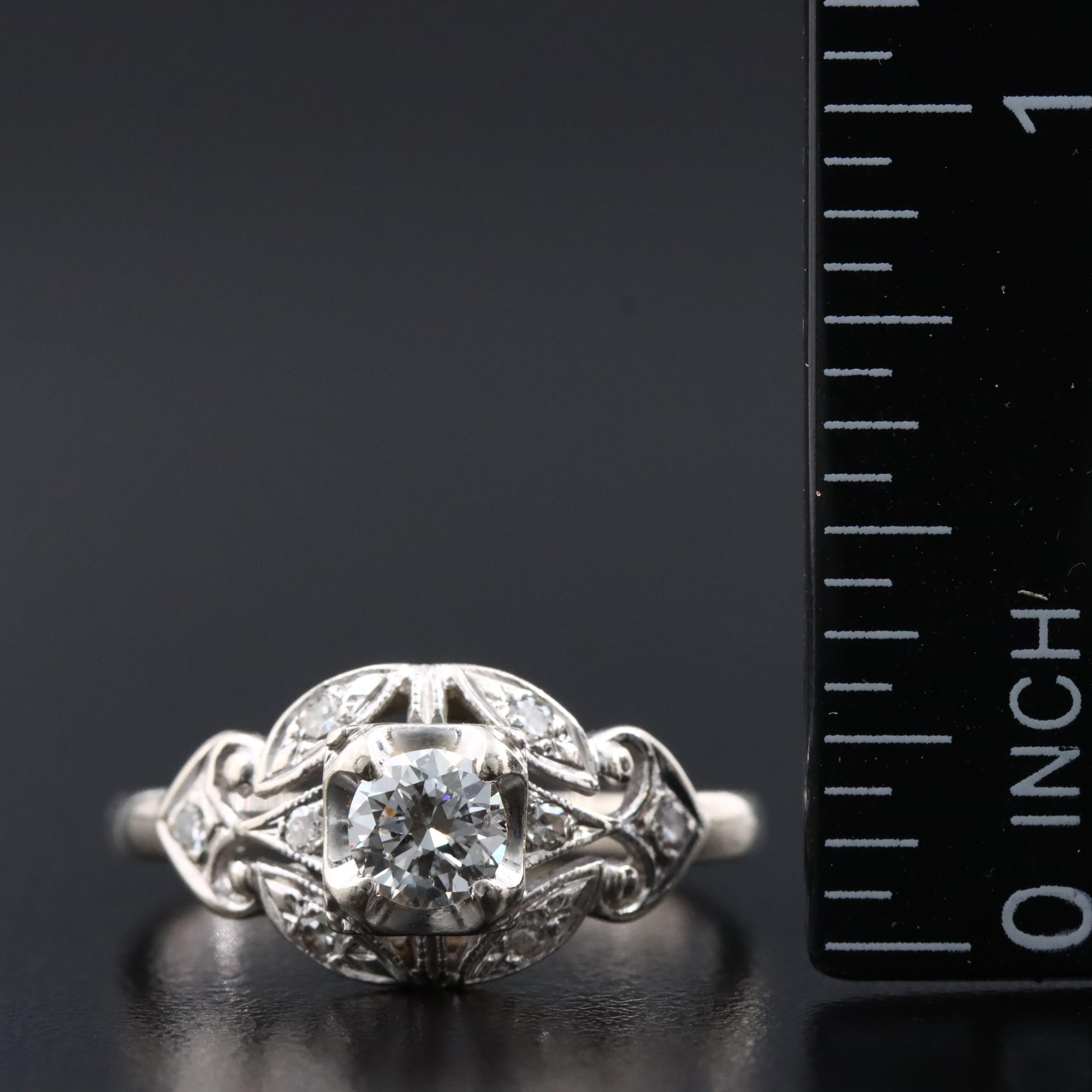 Vintage 14K 0.54 CTW Diamond Ring