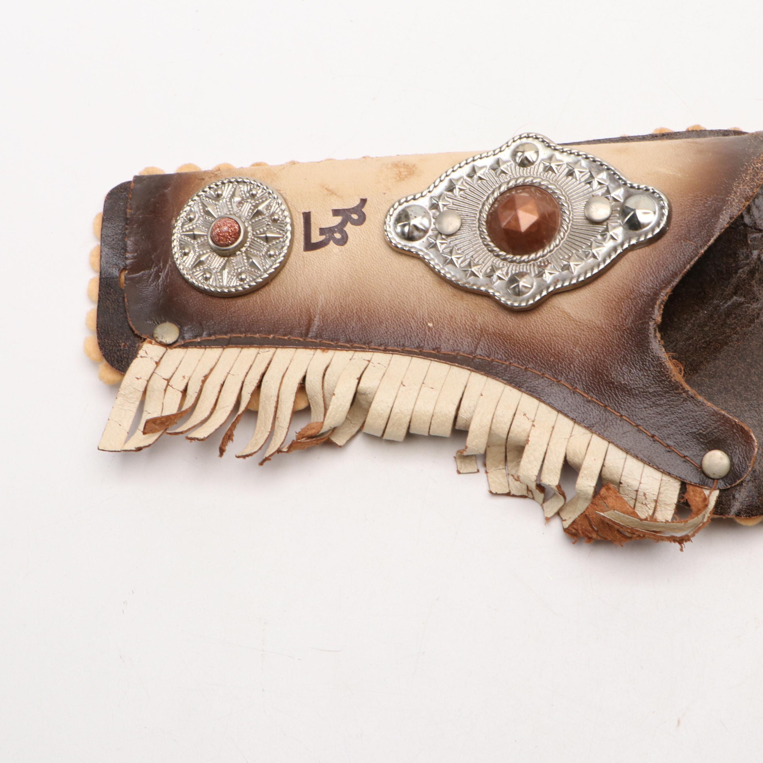 Hubley "Trooper" Dueling Revolver Cap Guns with Holsters, Mid-20th Century