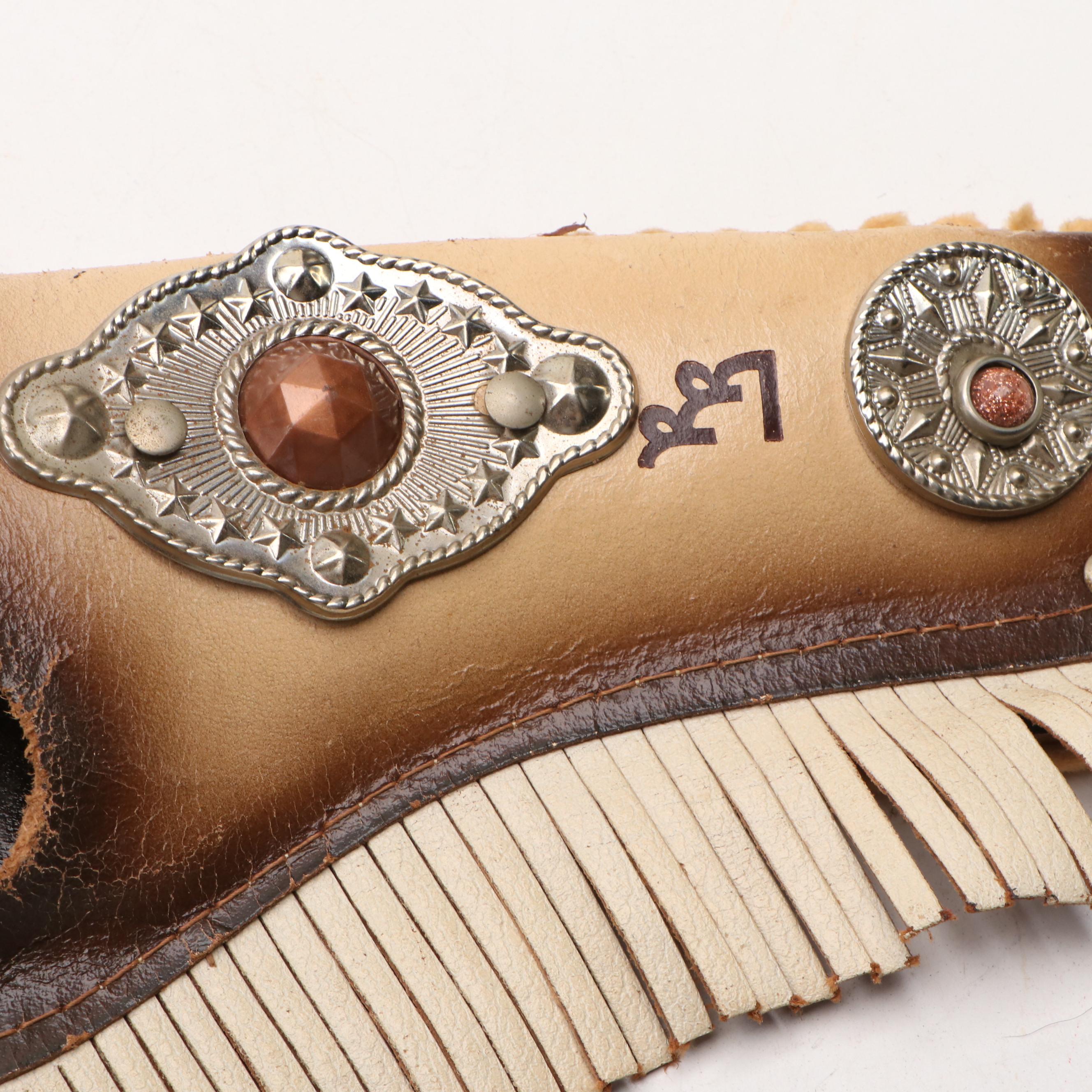 Hubley "Trooper" Dueling Revolver Cap Guns with Holsters, Mid-20th Century