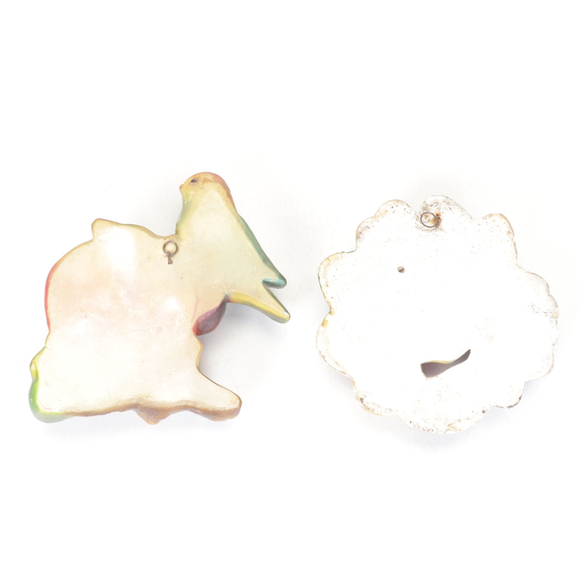 Chalkware Fruit & Bird Wall Decor