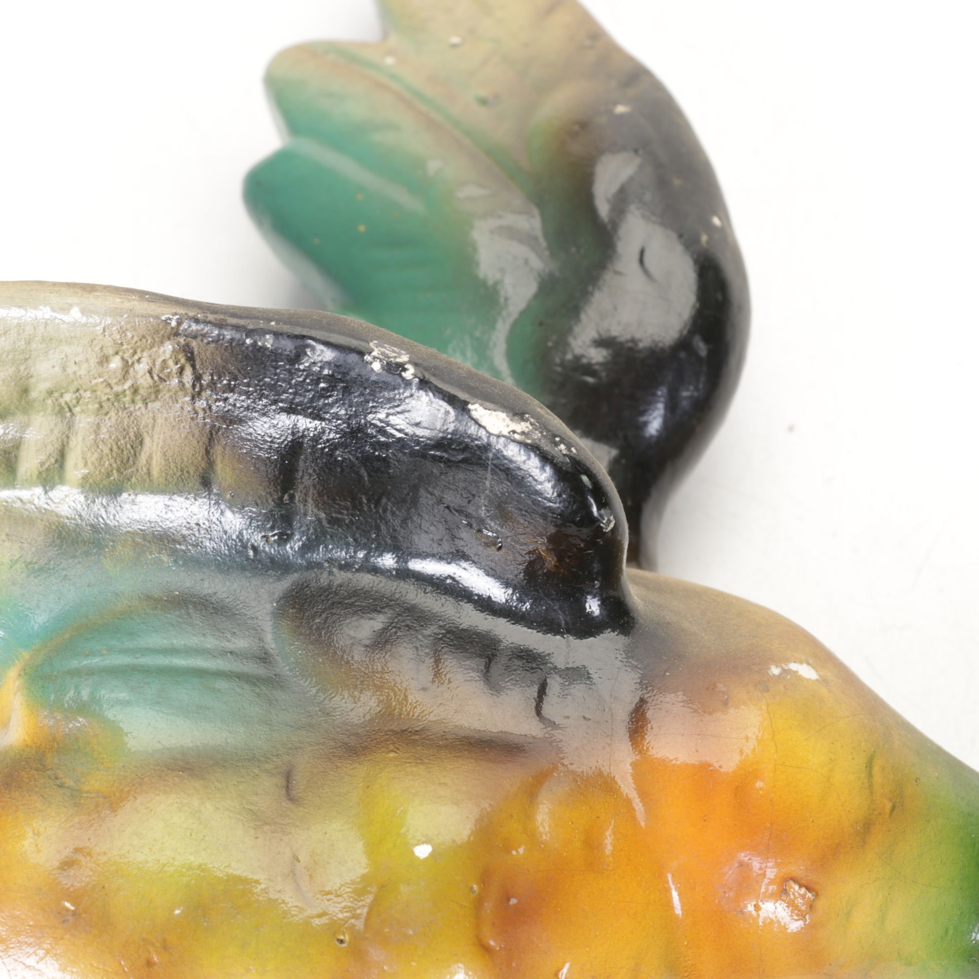 Chalkware Fruit & Bird Wall Decor