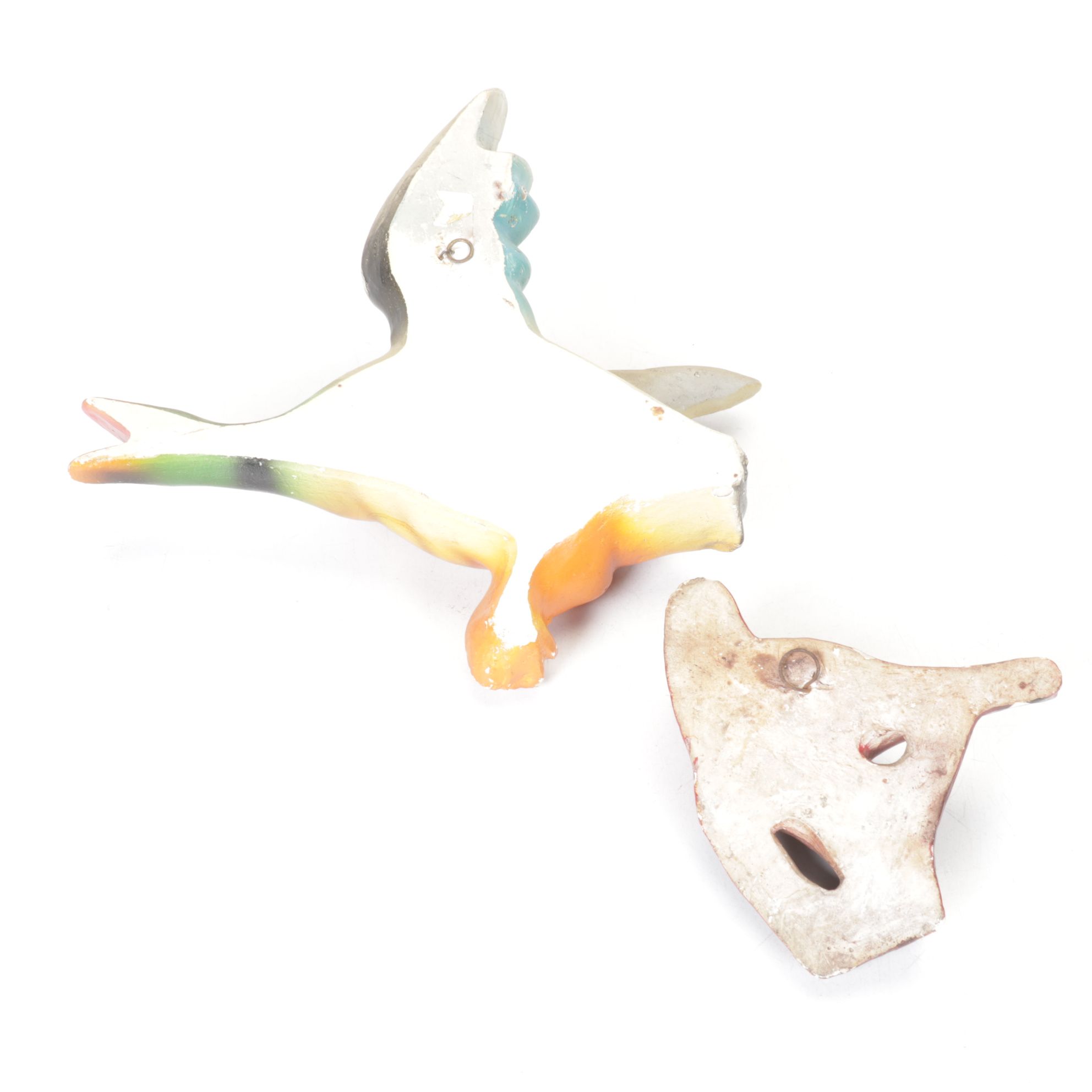 Chalkware Fruit & Bird Wall Decor