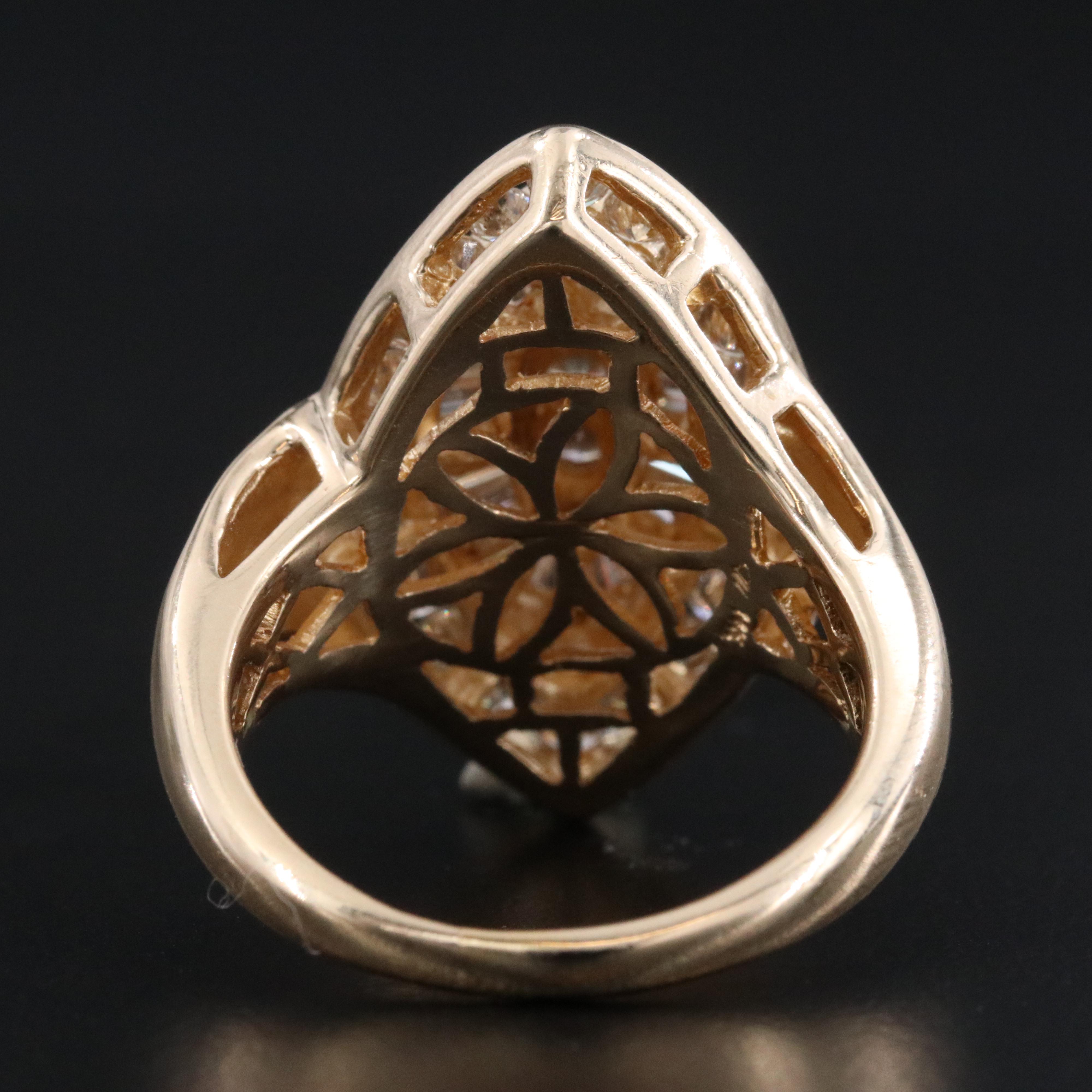 14K 2.07 CTW Diamond Navette Ring