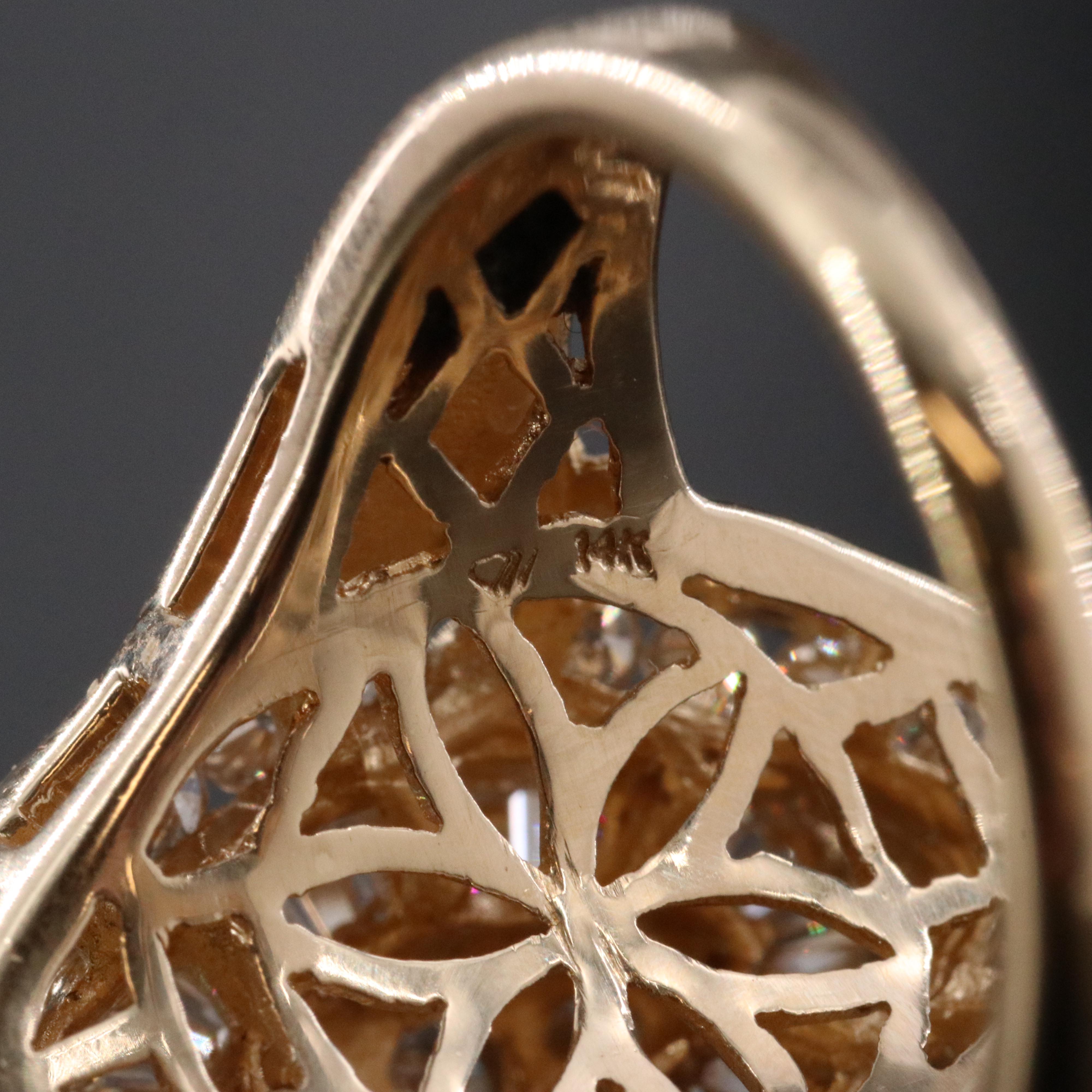 14K 2.07 CTW Diamond Navette Ring