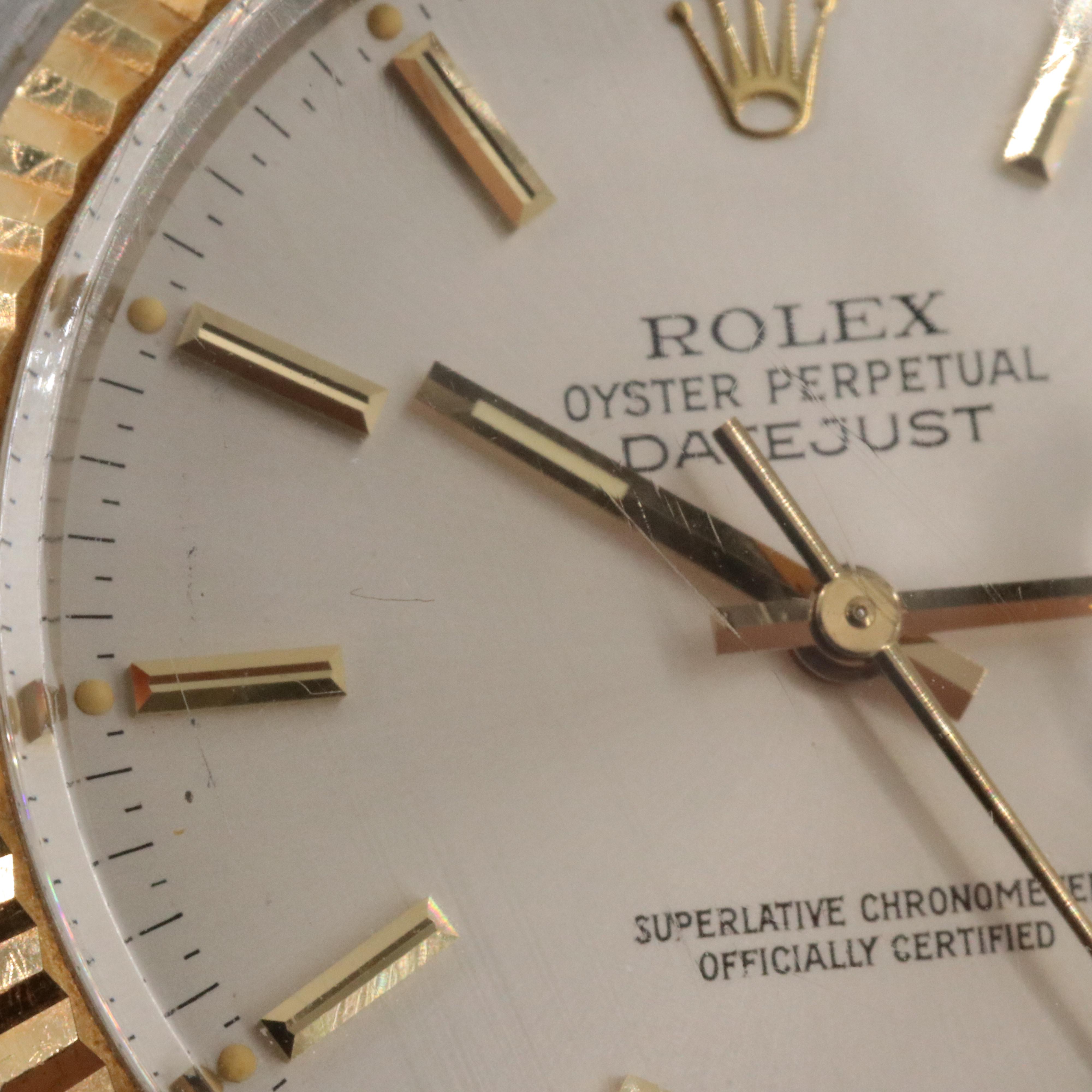 1985 Rolex 18K and Steel Oyster Perpetual Datejust Watch