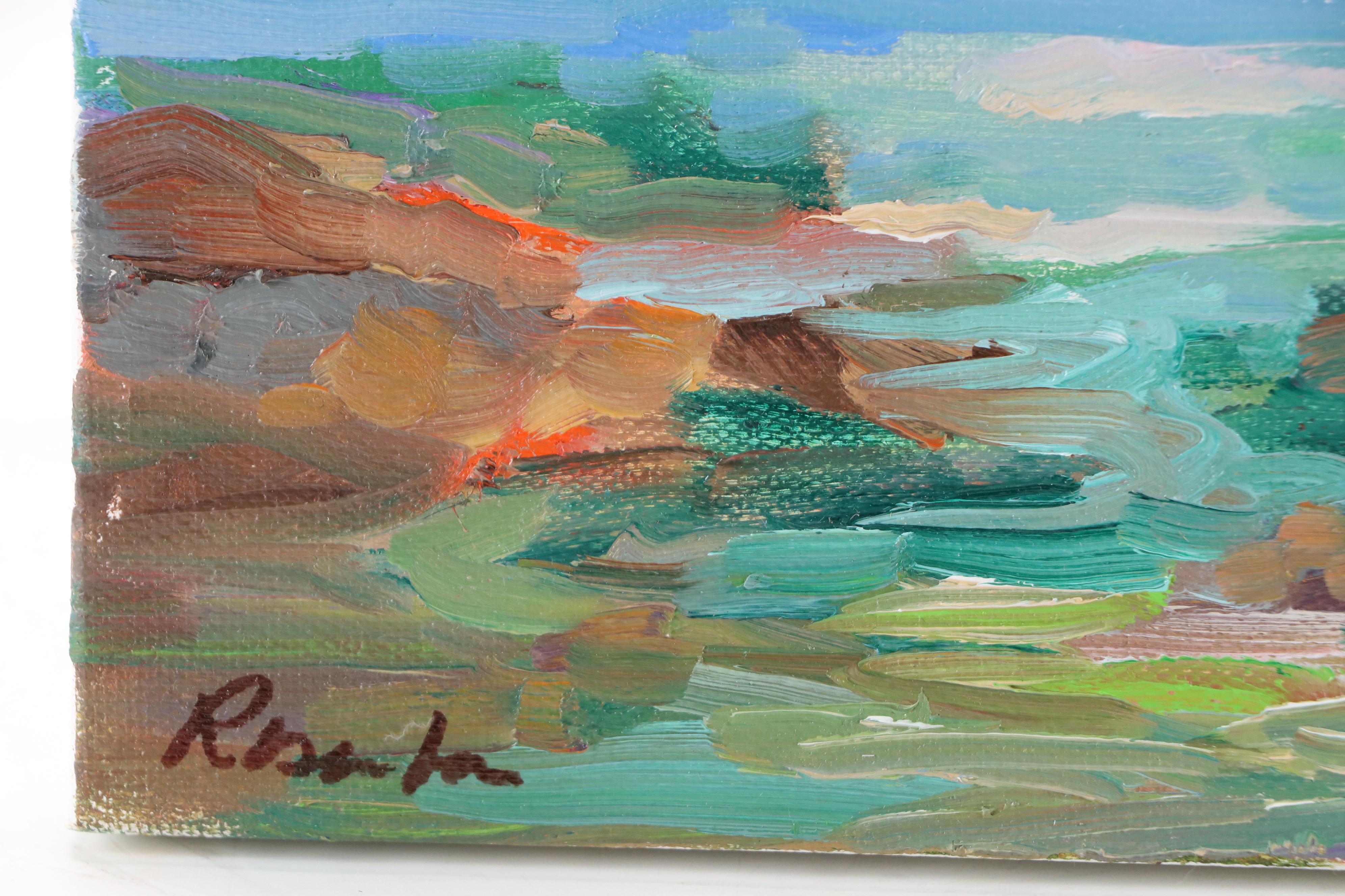 Sally Rosenbaum Seascape Oil Painting, 21st Century