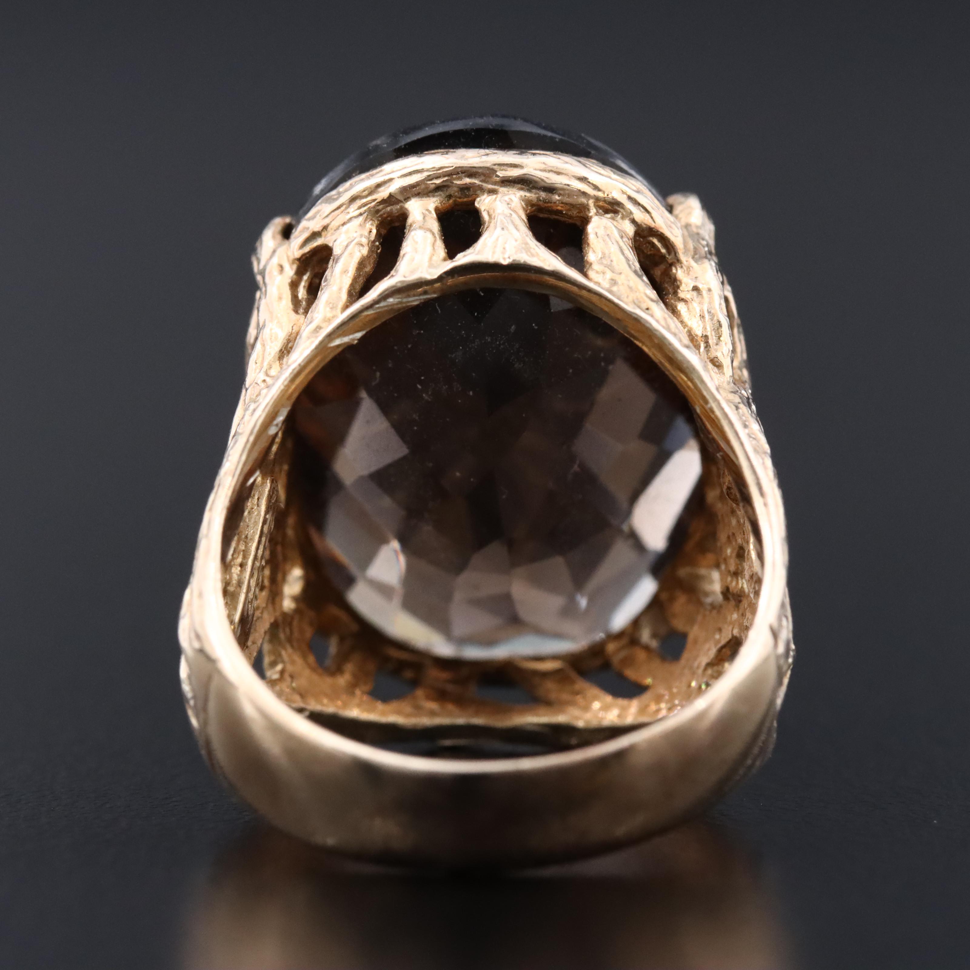 Sterling Smoky Quartz Ring