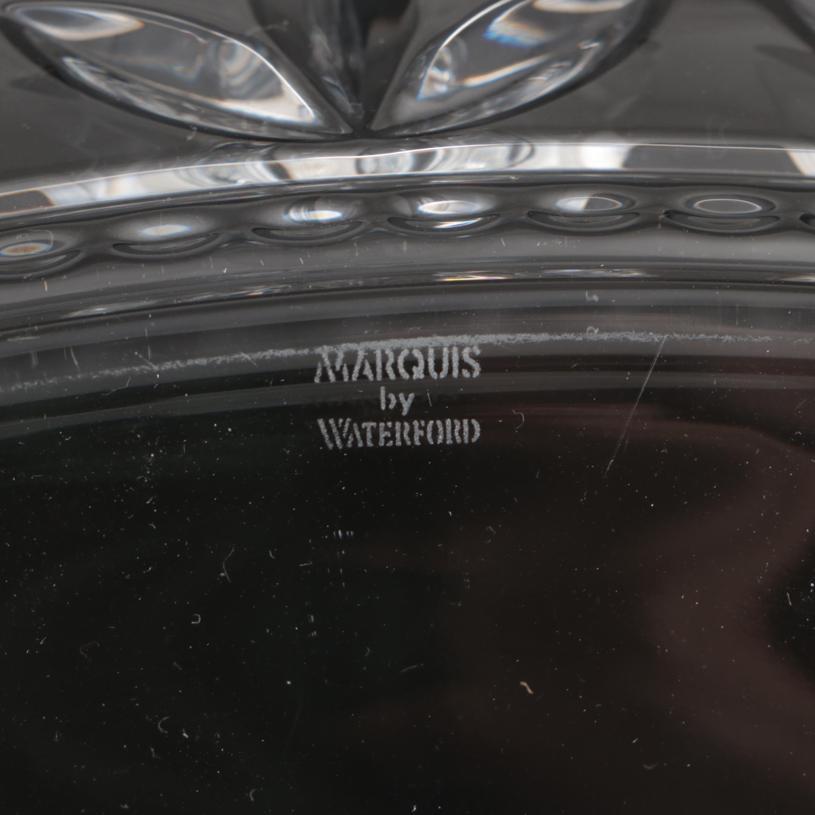 Marquis by Waterford "Brennan" Crystal Tray, "Lismore" Shakers and Crystal Bowls