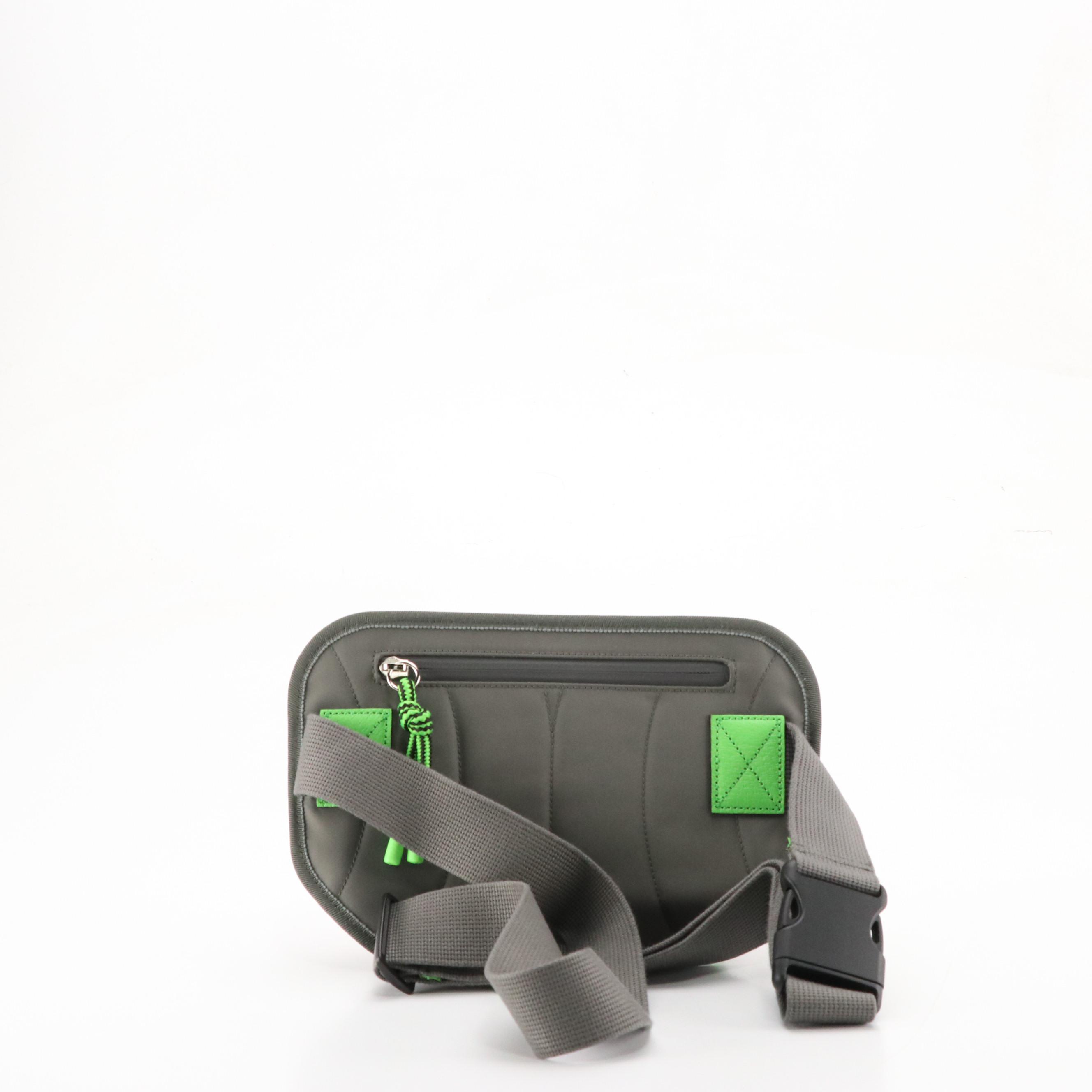 Gucci All Over Sporty Belt Bag in GG Jersey and Rubber Trim Nylon