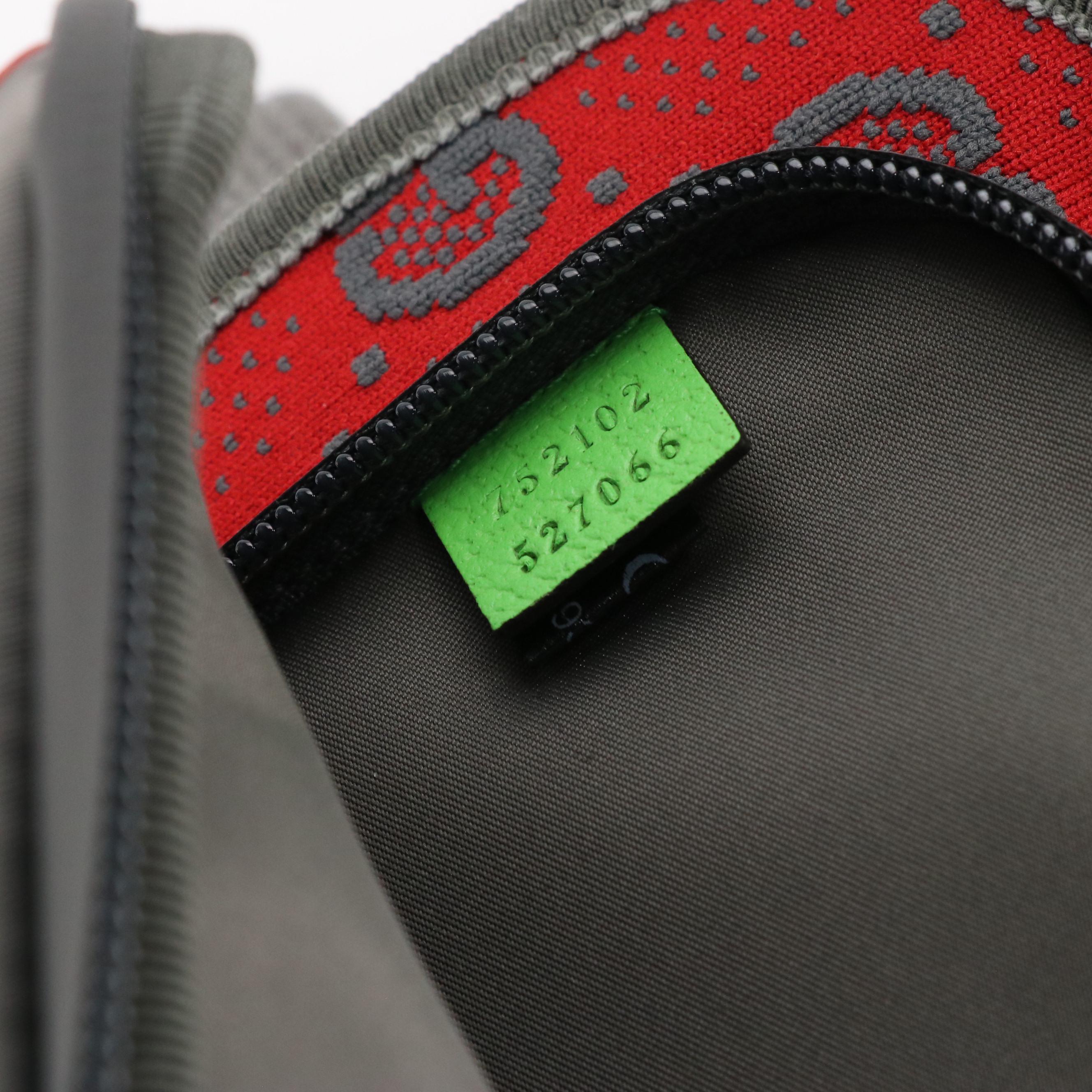 Gucci All Over Sporty Belt Bag in GG Jersey and Rubber Trim Nylon