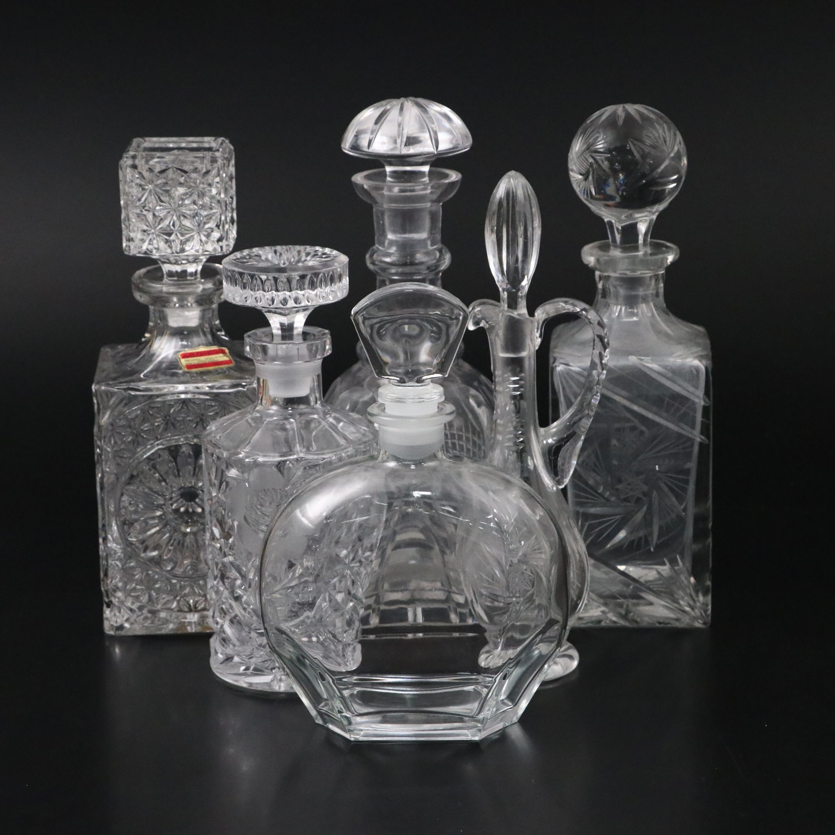 Vintage Bleikristall and Other Crystal Decanters