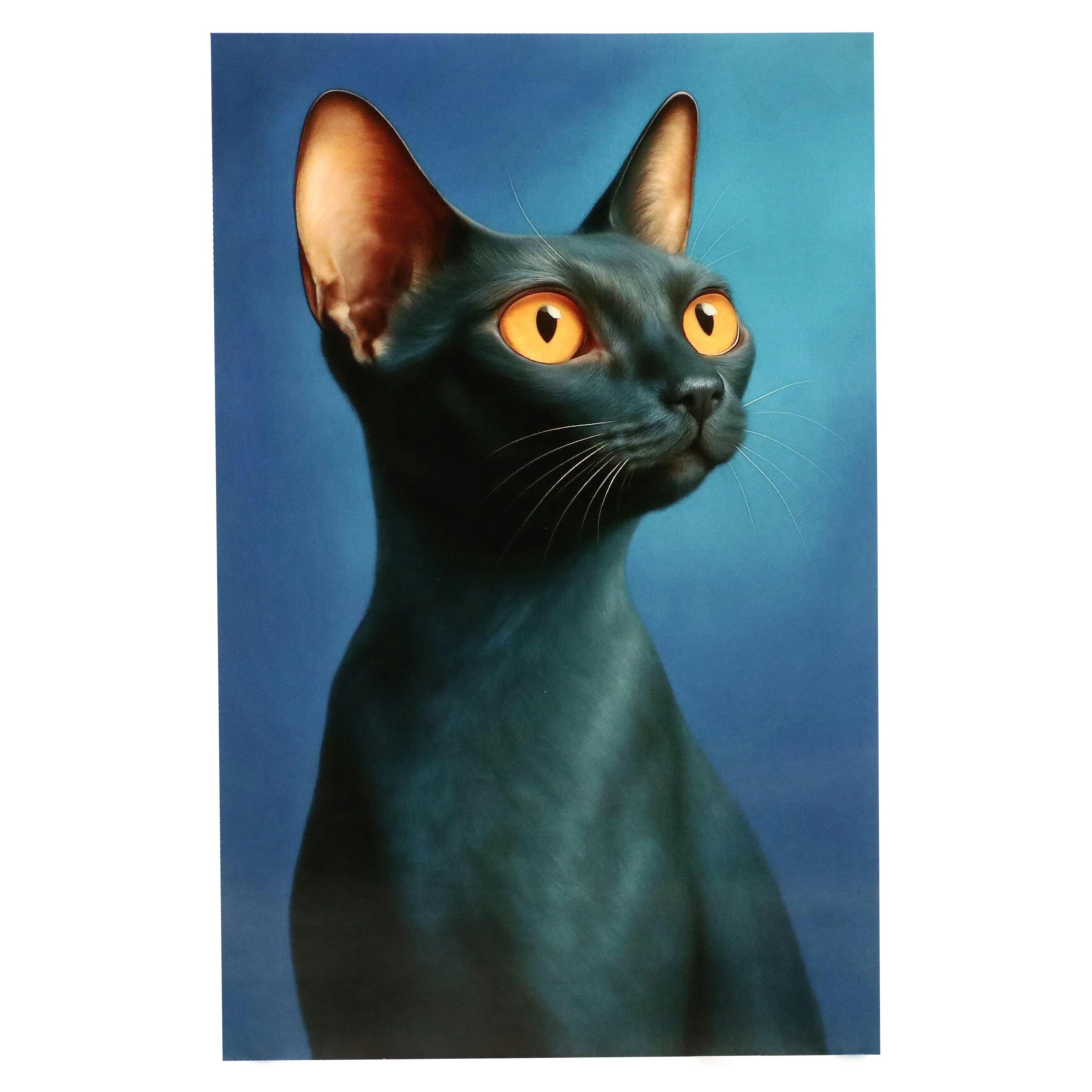 Slim Cat Productions Cat Portrait Giclée "Thorne," 2025