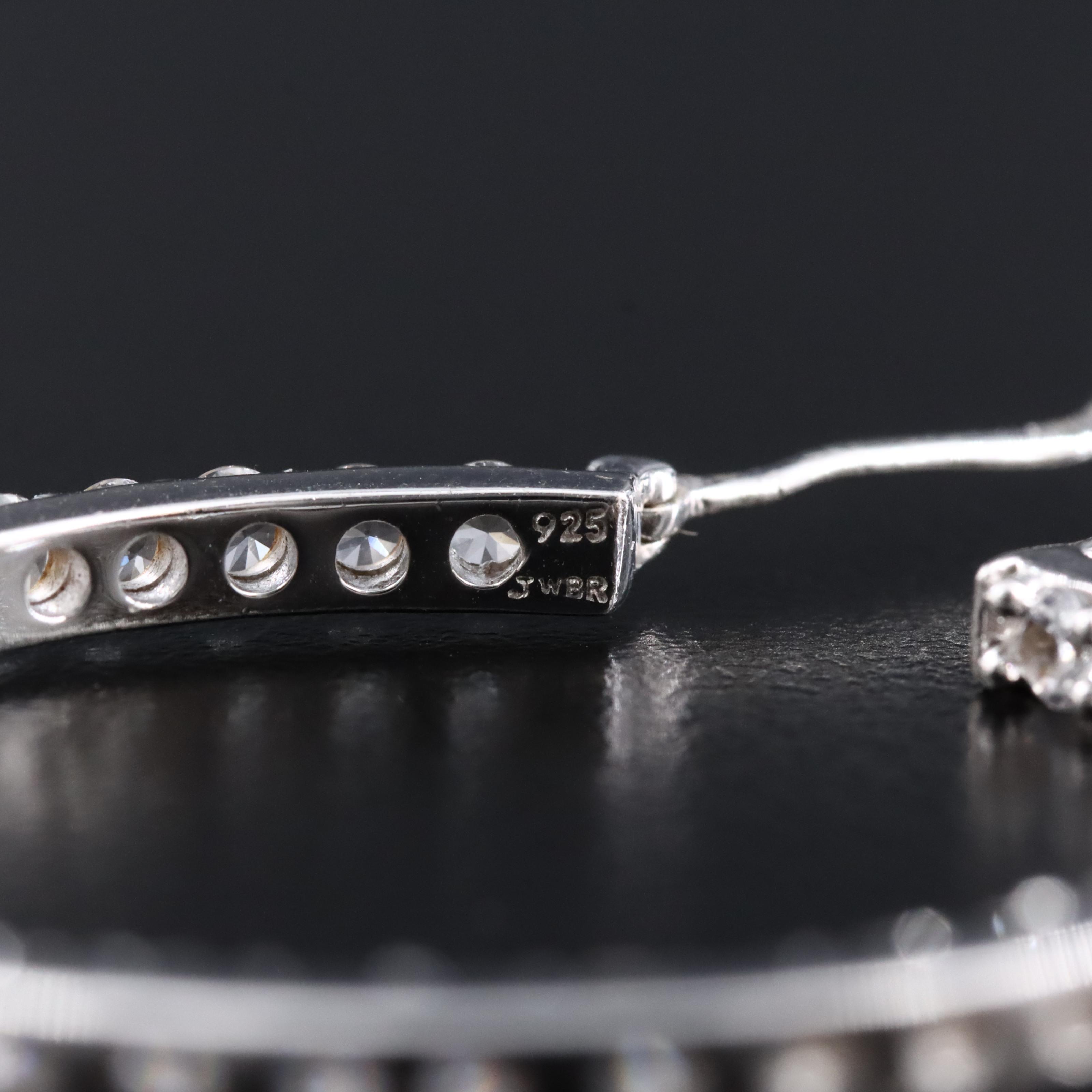 Sterling White Sapphire Inside Out Hoops