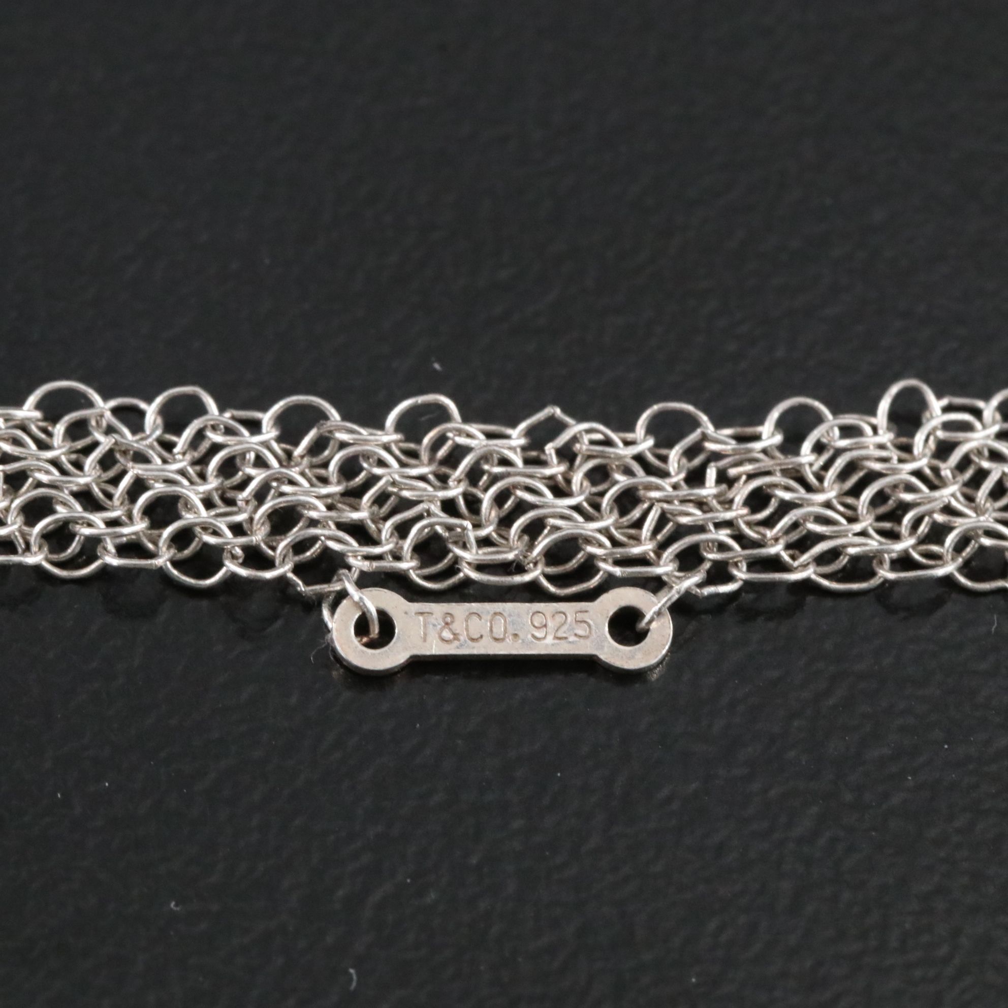 Elsa Peretti for Tiffany & Co. Open Heart Sterling Mesh Necklace