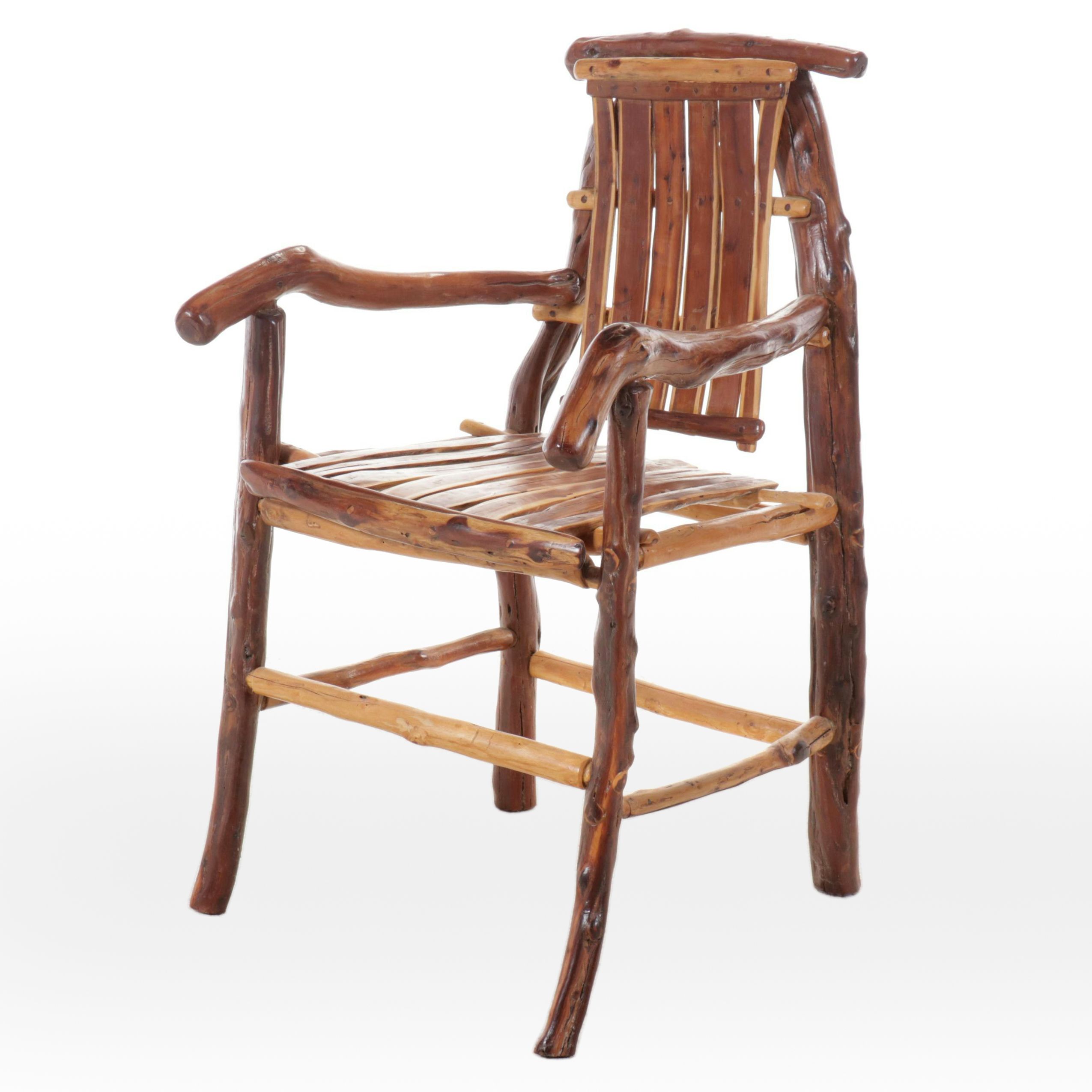 Robert Beaven Adirondack Style Handcrafted Western Cedar Armchair