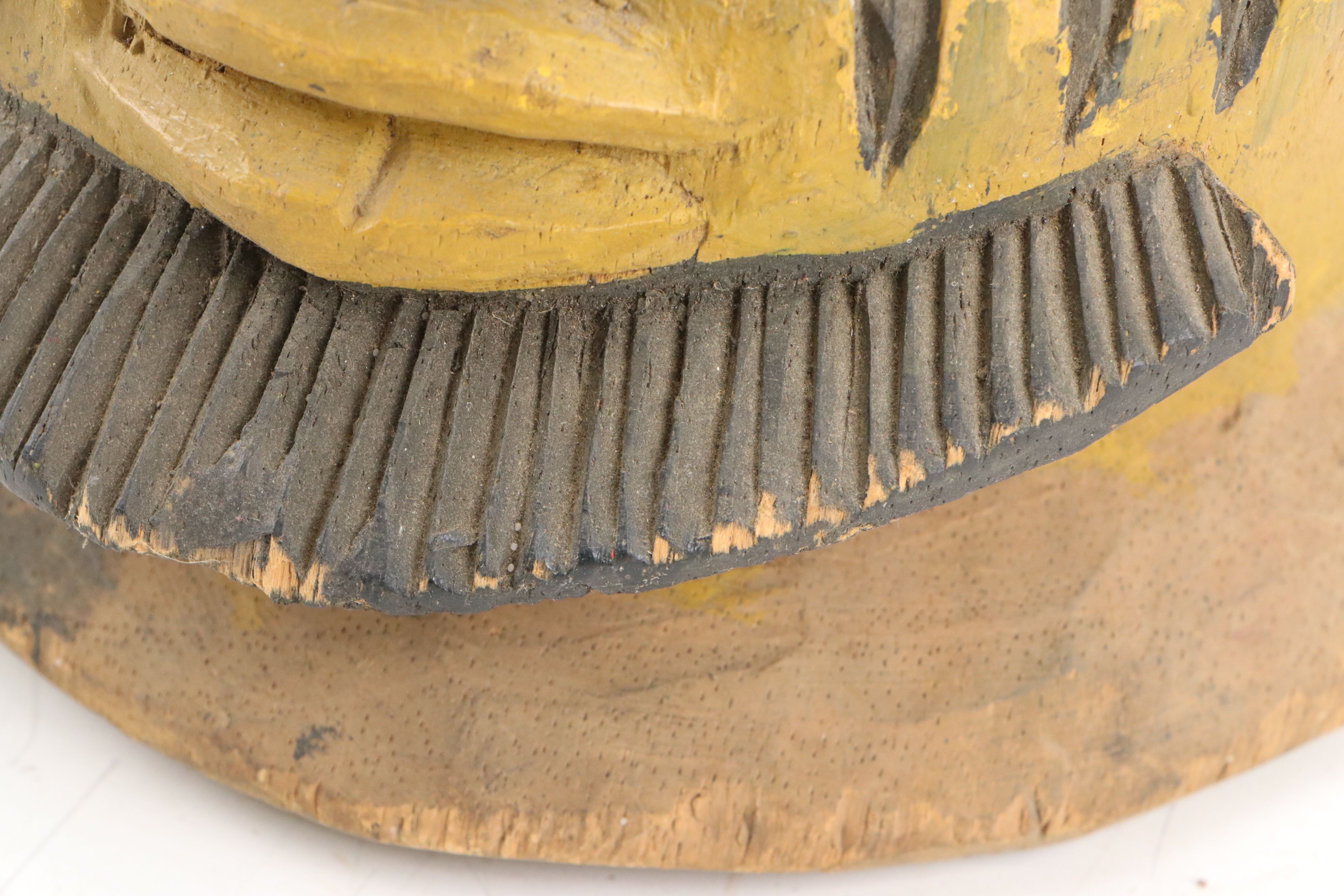 Yorùbá Gelede Polychrome Painted Carved Wood Helmet Mask