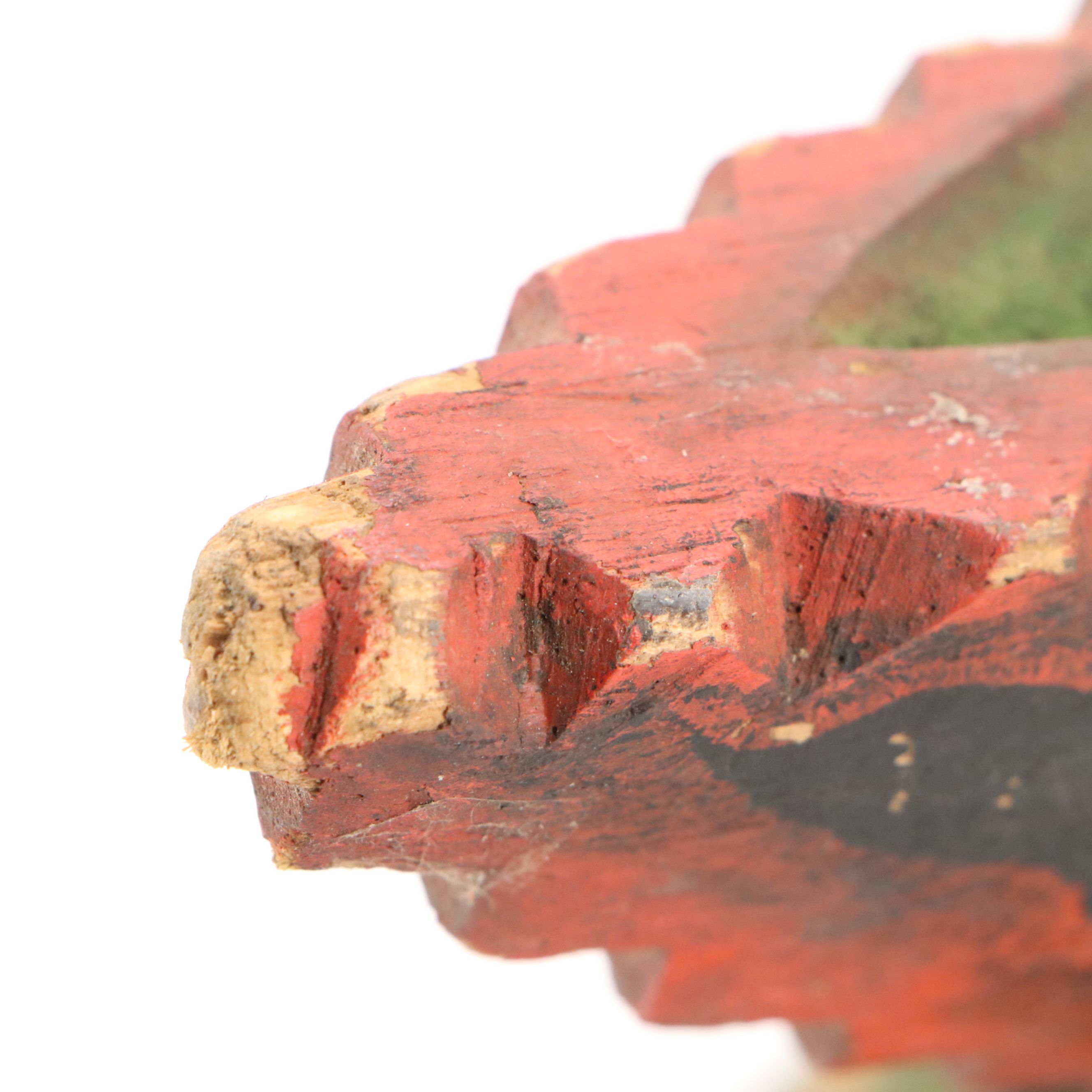Yorùbá Gelede Polychrome Painted Carved Wood Helmet Mask