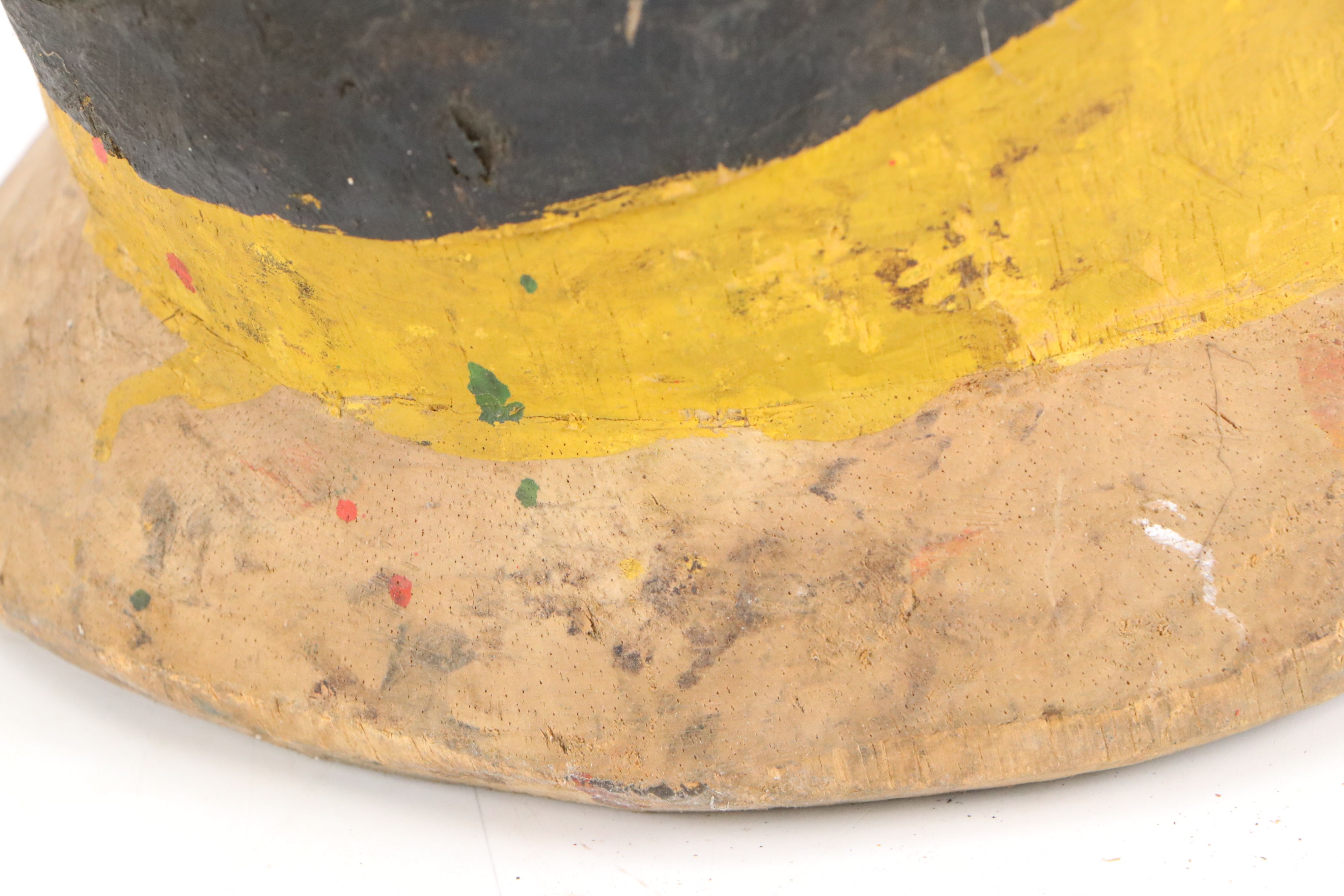 Yorùbá Gelede Polychrome Painted Carved Wood Helmet Mask