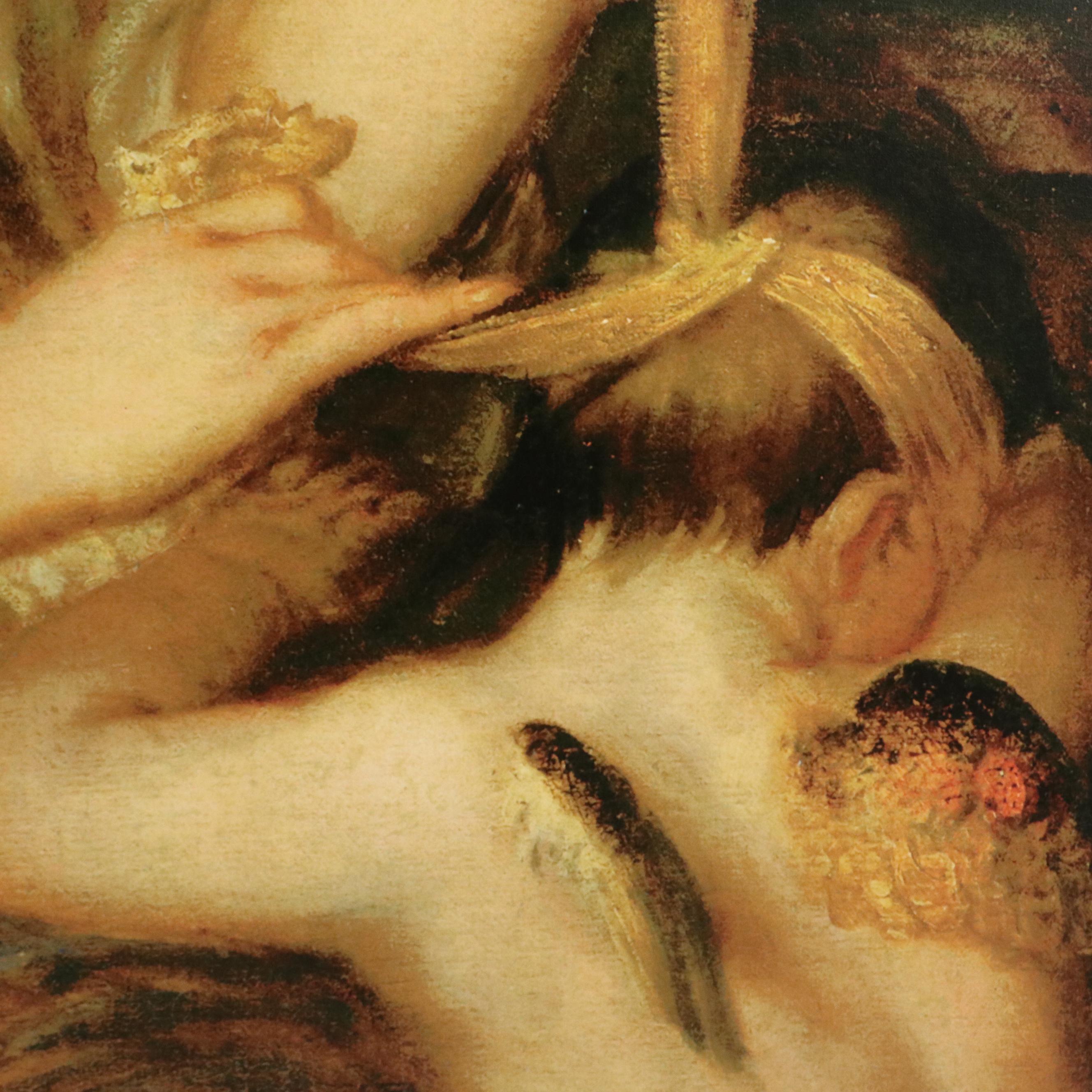 Oversized Canvas Giclées After Titian "Venus Blindfolding Cupid," 21st Century