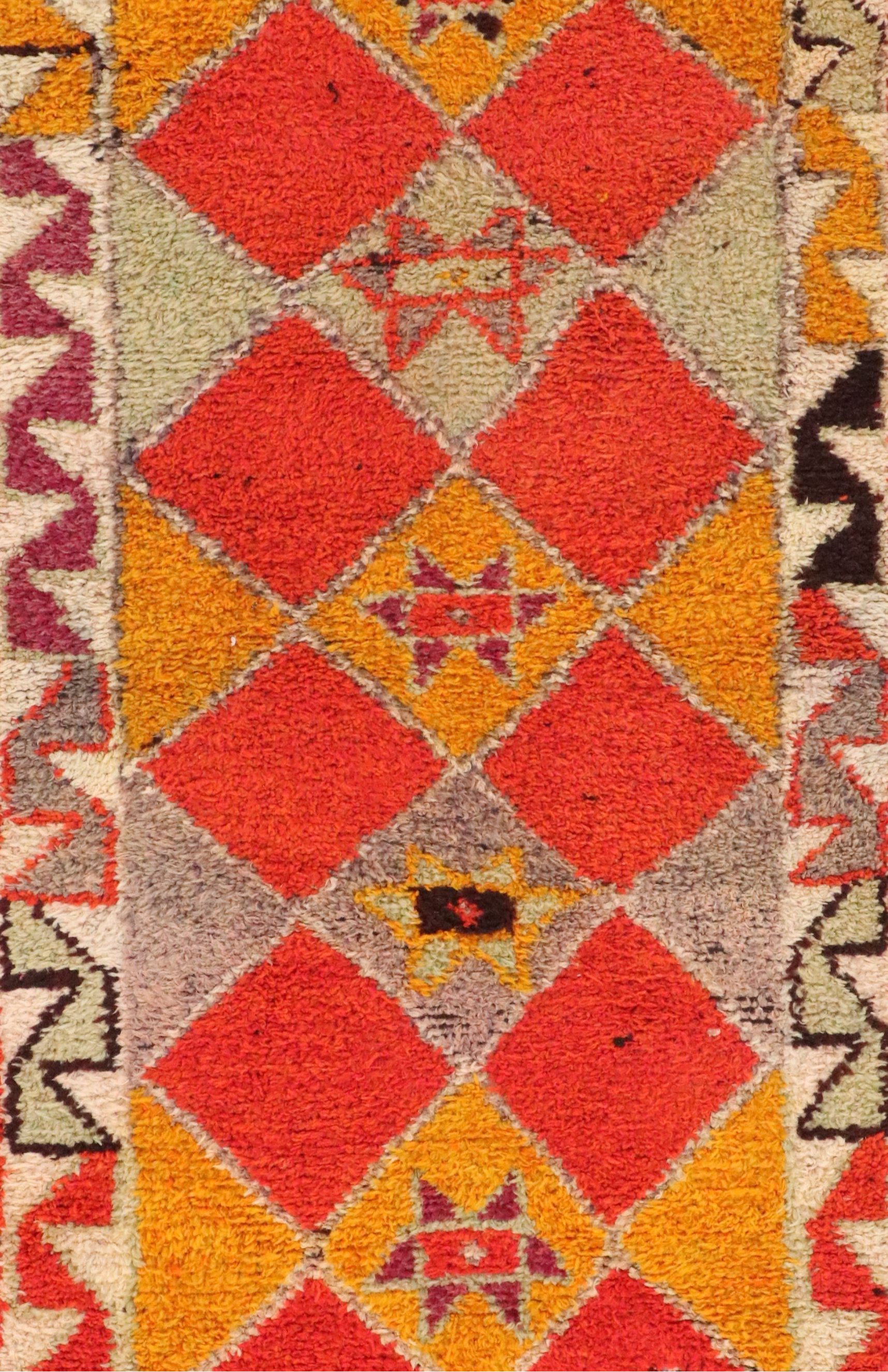 3'3 x 12'8 Hand-Knotted Moroccan Berber Long Rug