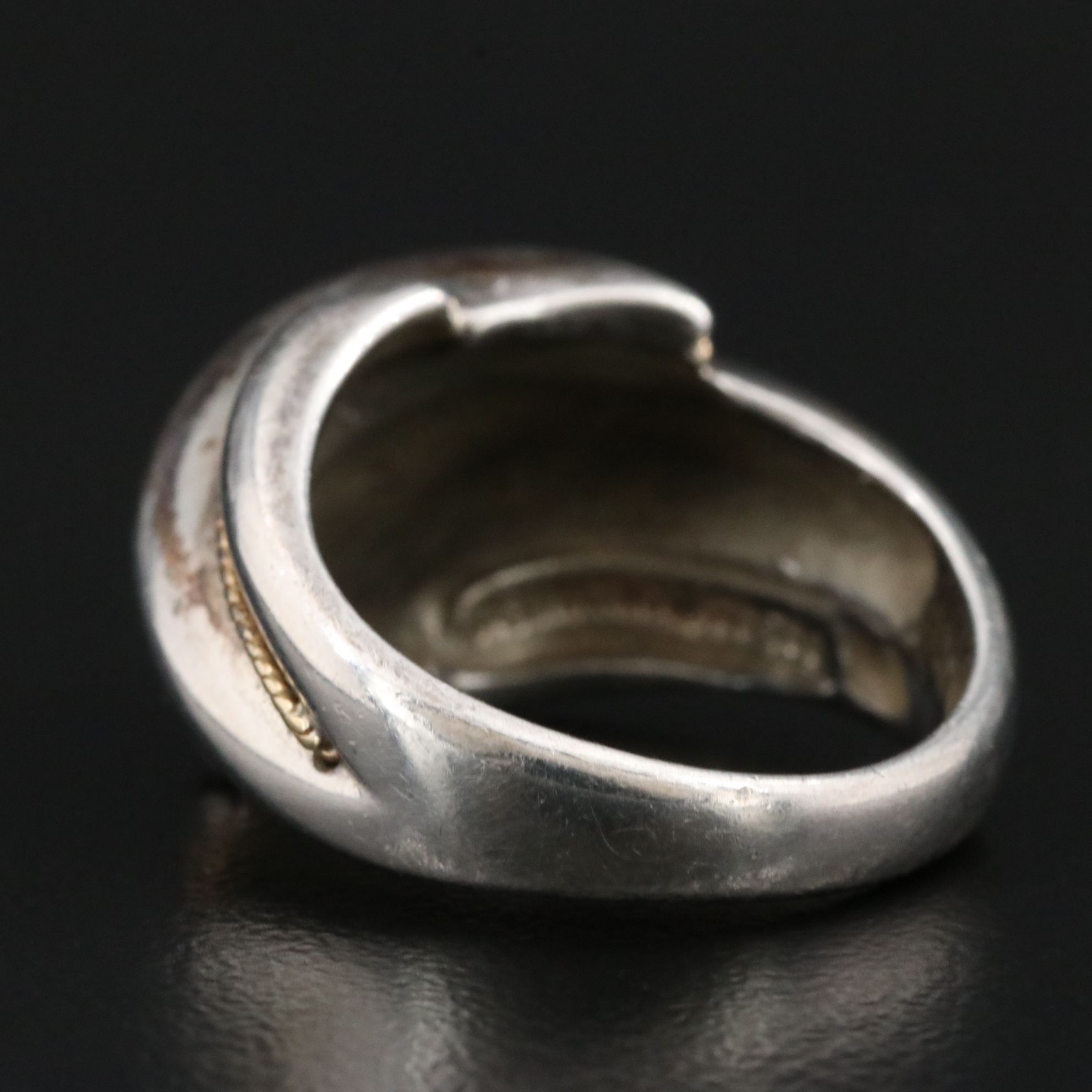 Tiffany & Co. Sterling Shrimp Dome Ring with 18K Accents