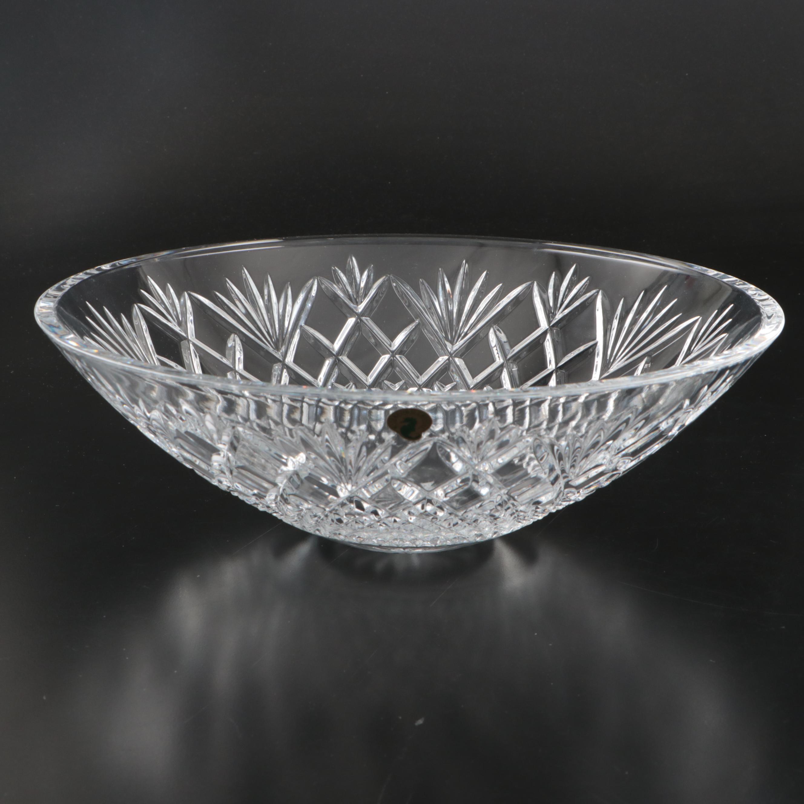 Godinger Crystal Flutes with Waterford Crystal Bowl and Relish Dish