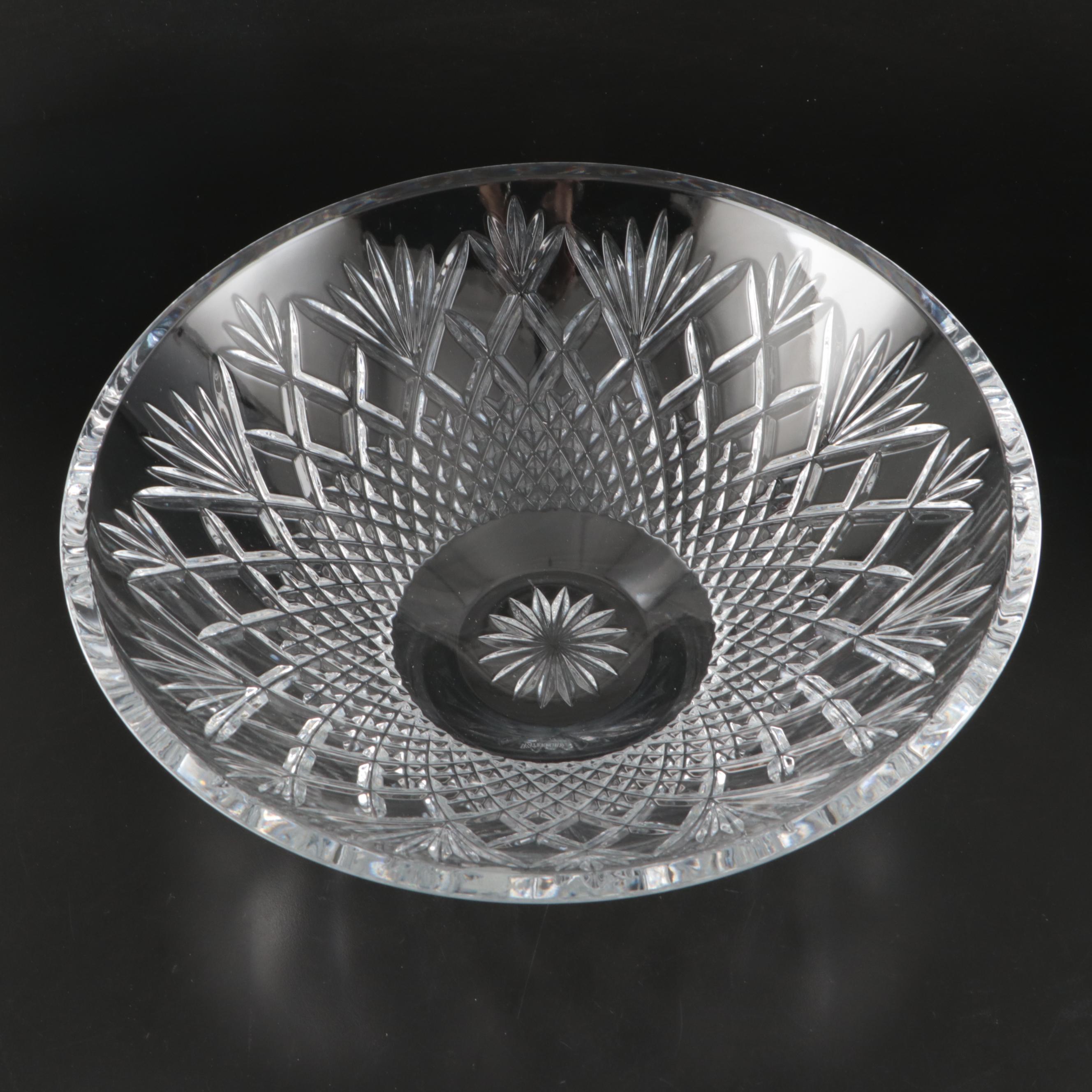 Godinger Crystal Flutes with Waterford Crystal Bowl and Relish Dish