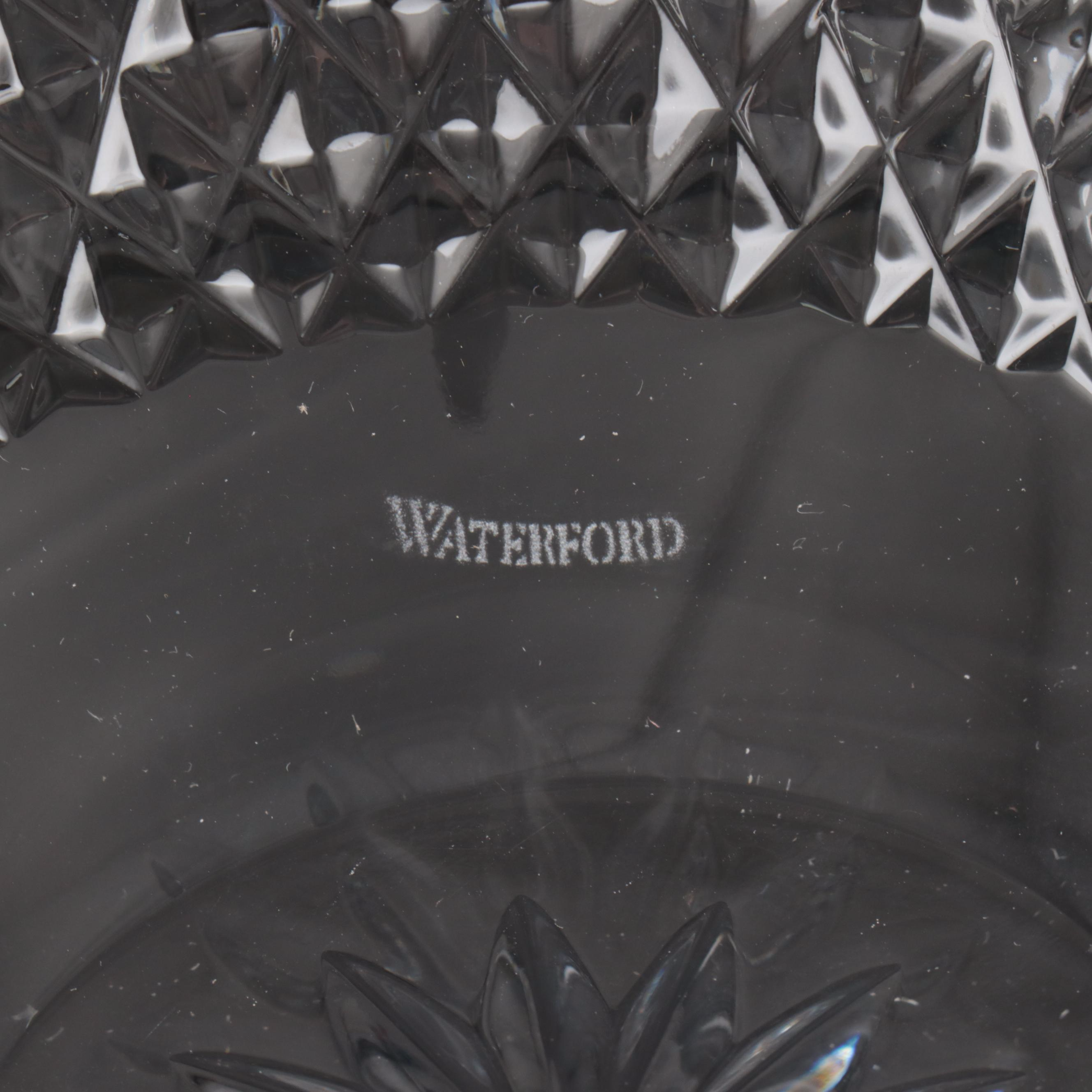 Godinger Crystal Flutes with Waterford Crystal Bowl and Relish Dish