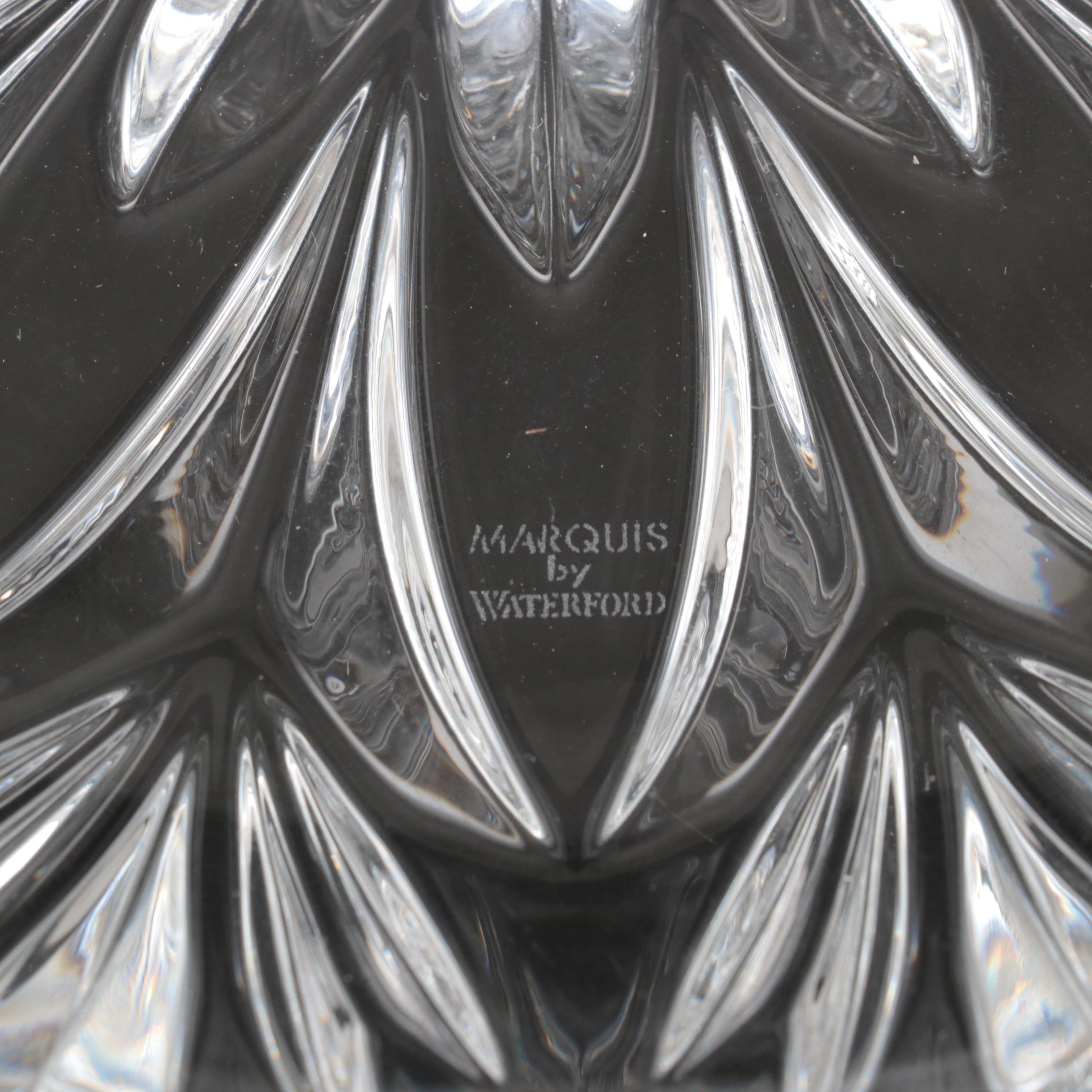 Godinger Crystal Flutes with Waterford Crystal Bowl and Relish Dish