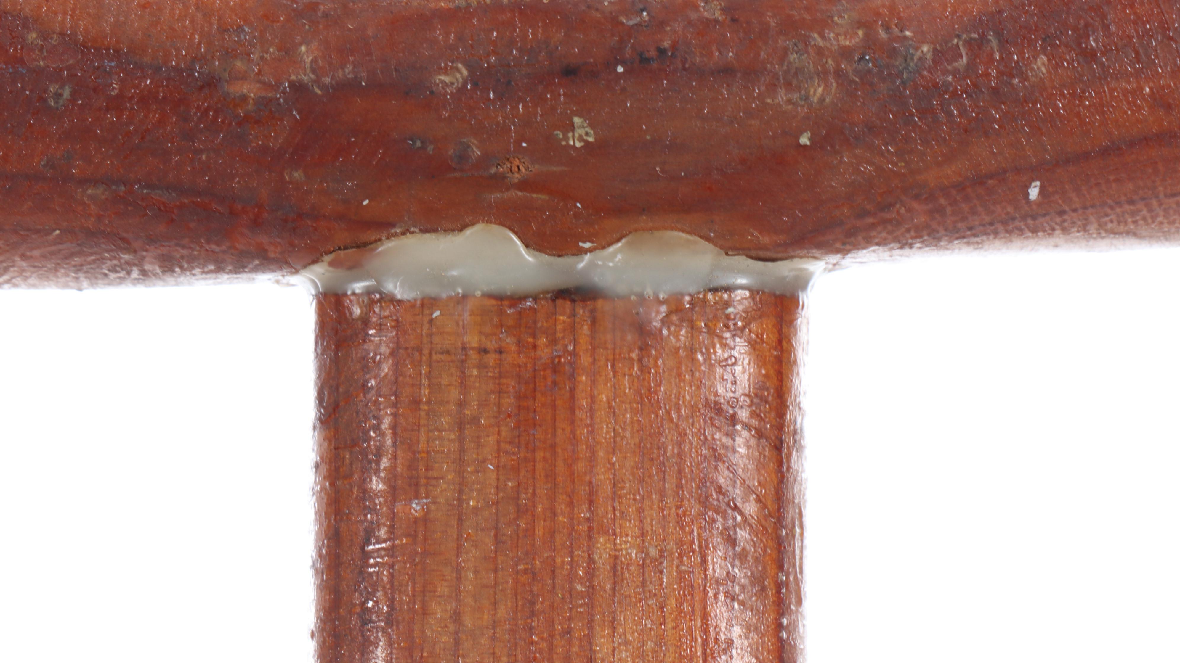 Folk Art Style Hand-Carved Wood Coiled Snake Cane