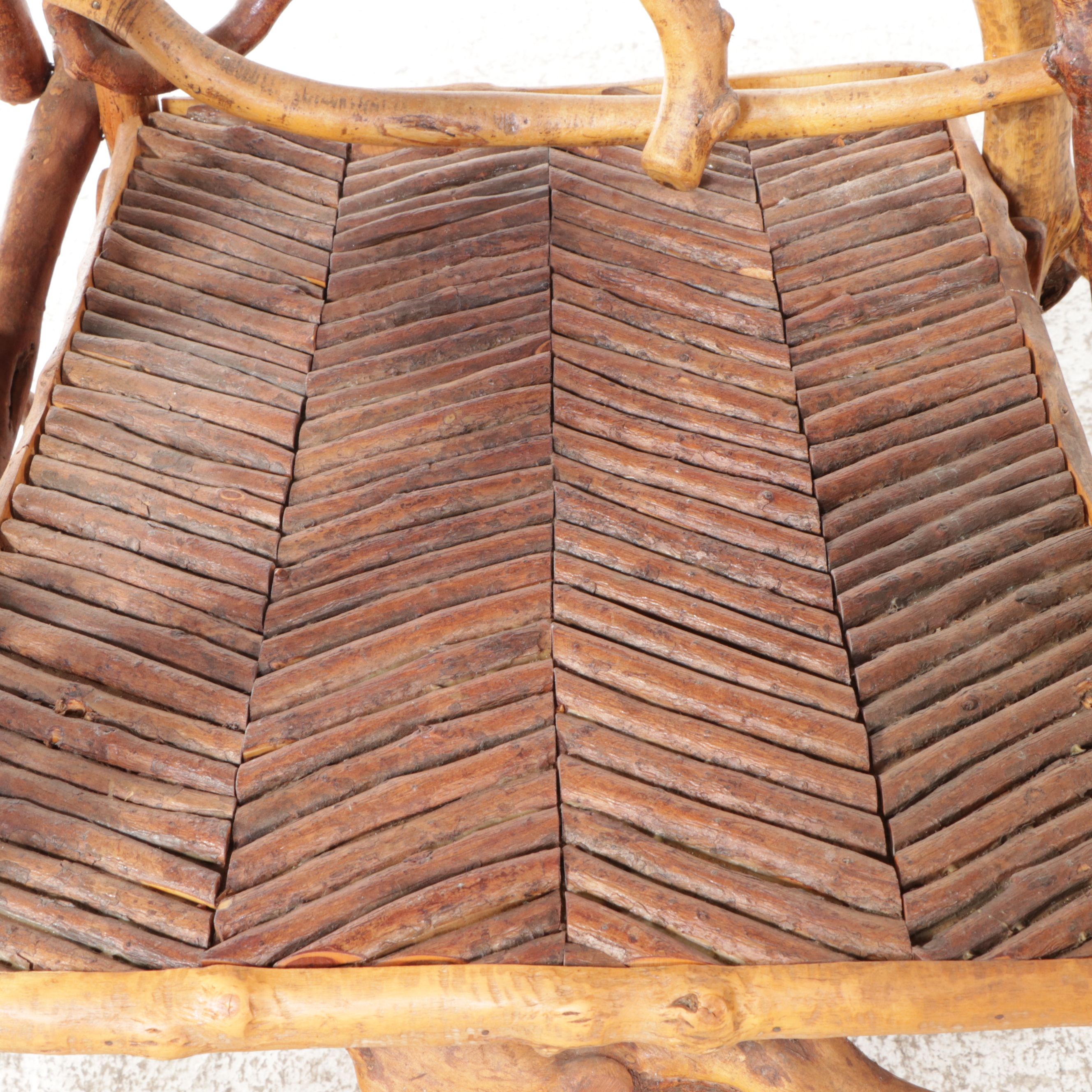 Robert Beaven American Folk Art Branch and Root Armchair, 20th Century