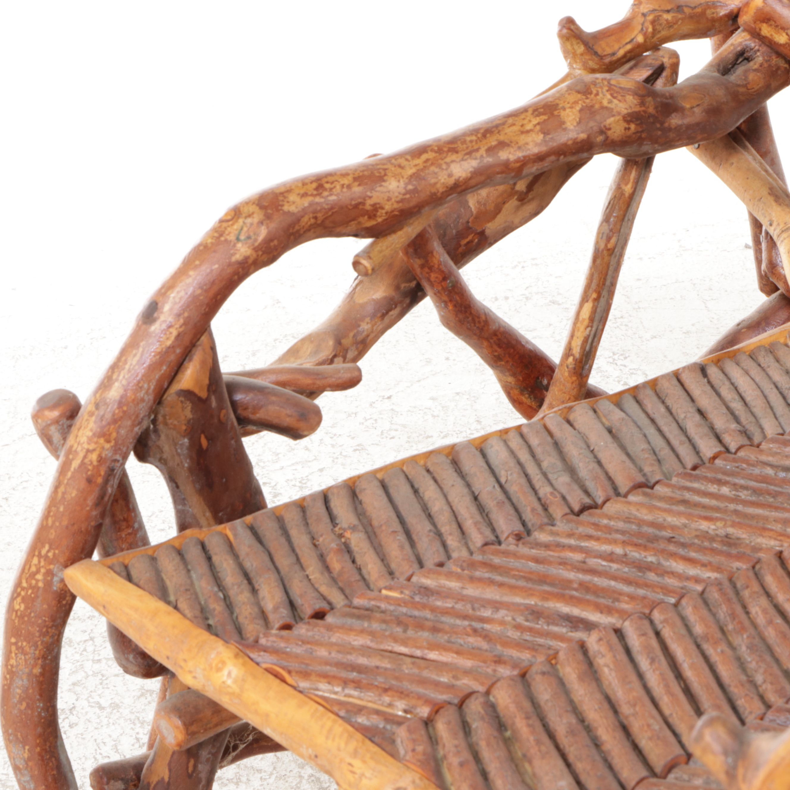 Robert Beaven American Folk Art Branch and Root Armchair, 20th Century