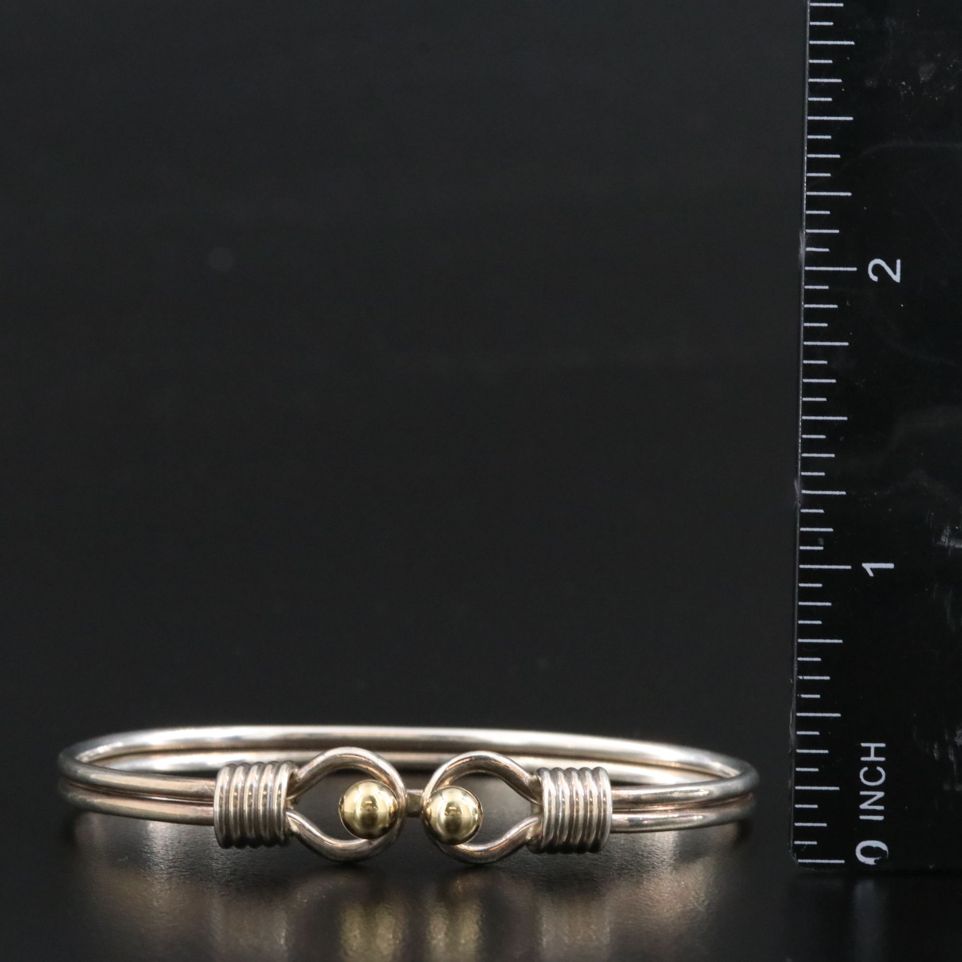 Tiffany & Co. Sterling Double Loop Hook Bracelet with 18K Accents