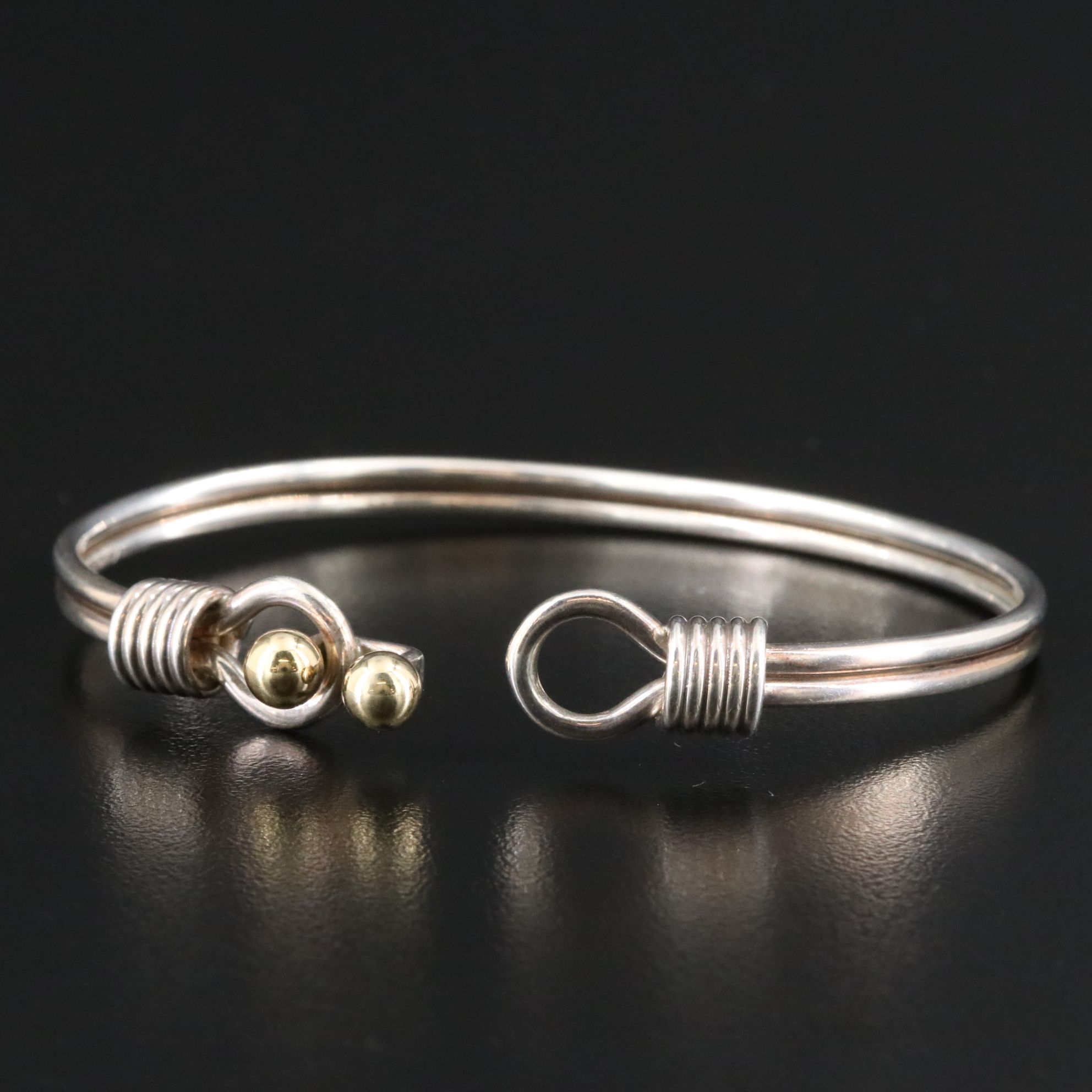 Tiffany & Co. Sterling Double Loop Hook Bracelet with 18K Accents