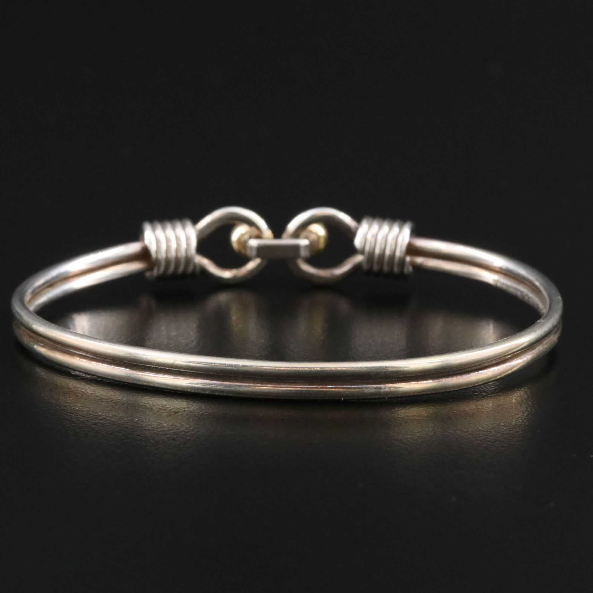 Tiffany & Co. Sterling Double Loop Hook Bracelet with 18K Accents