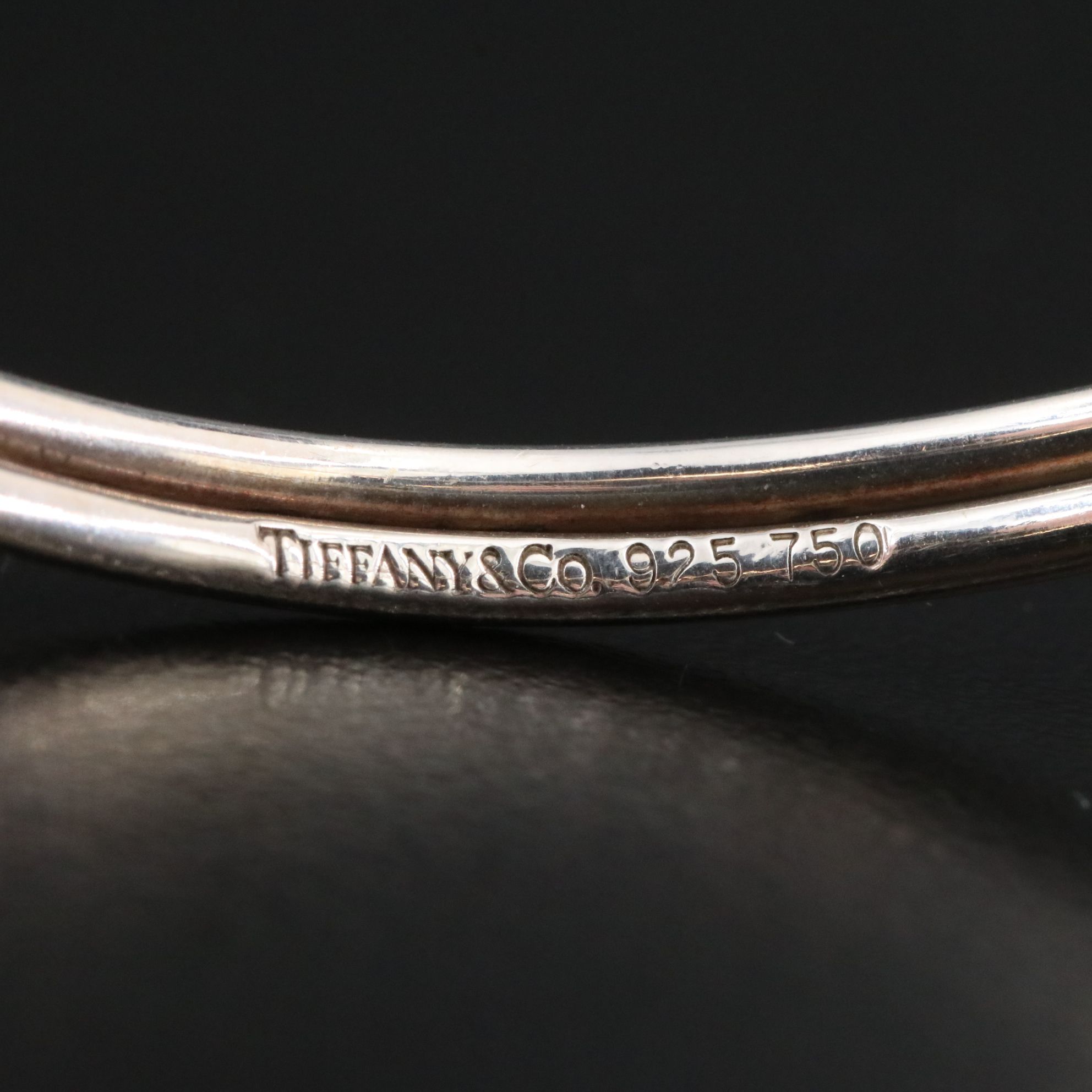 Tiffany & Co. Sterling Double Loop Hook Bracelet with 18K Accents