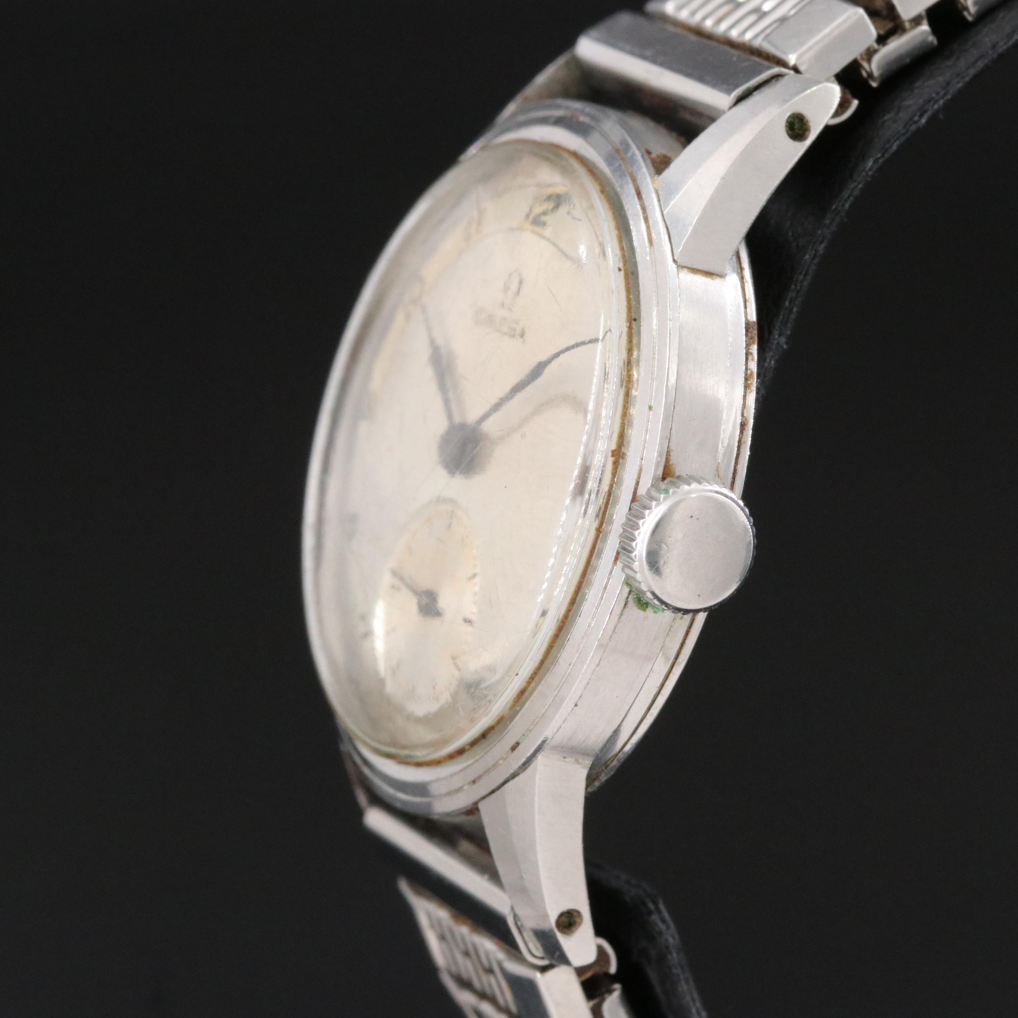 1939 Omega Stainless Steel Stem Wind Watch
