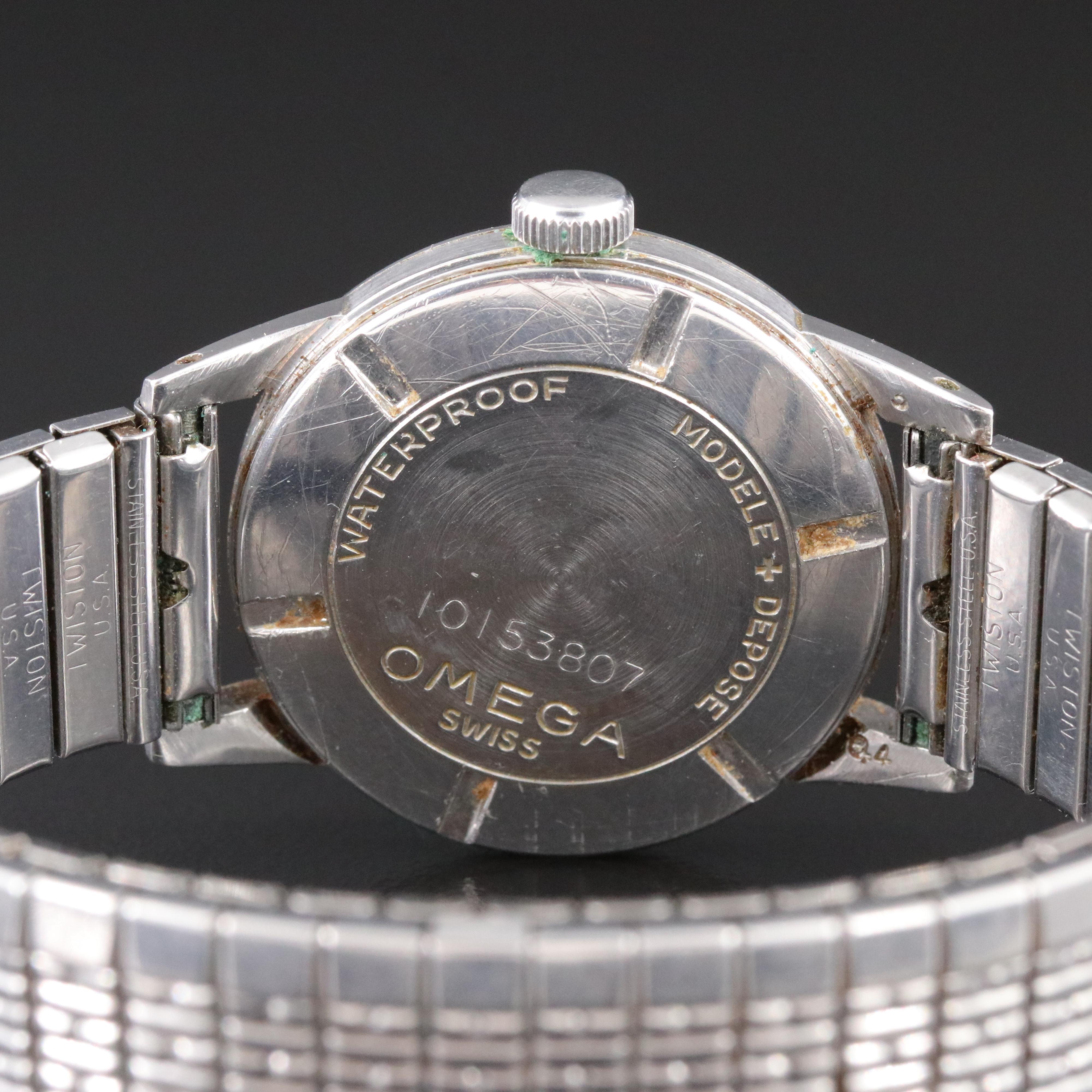 1939 Omega Stainless Steel Stem Wind Watch