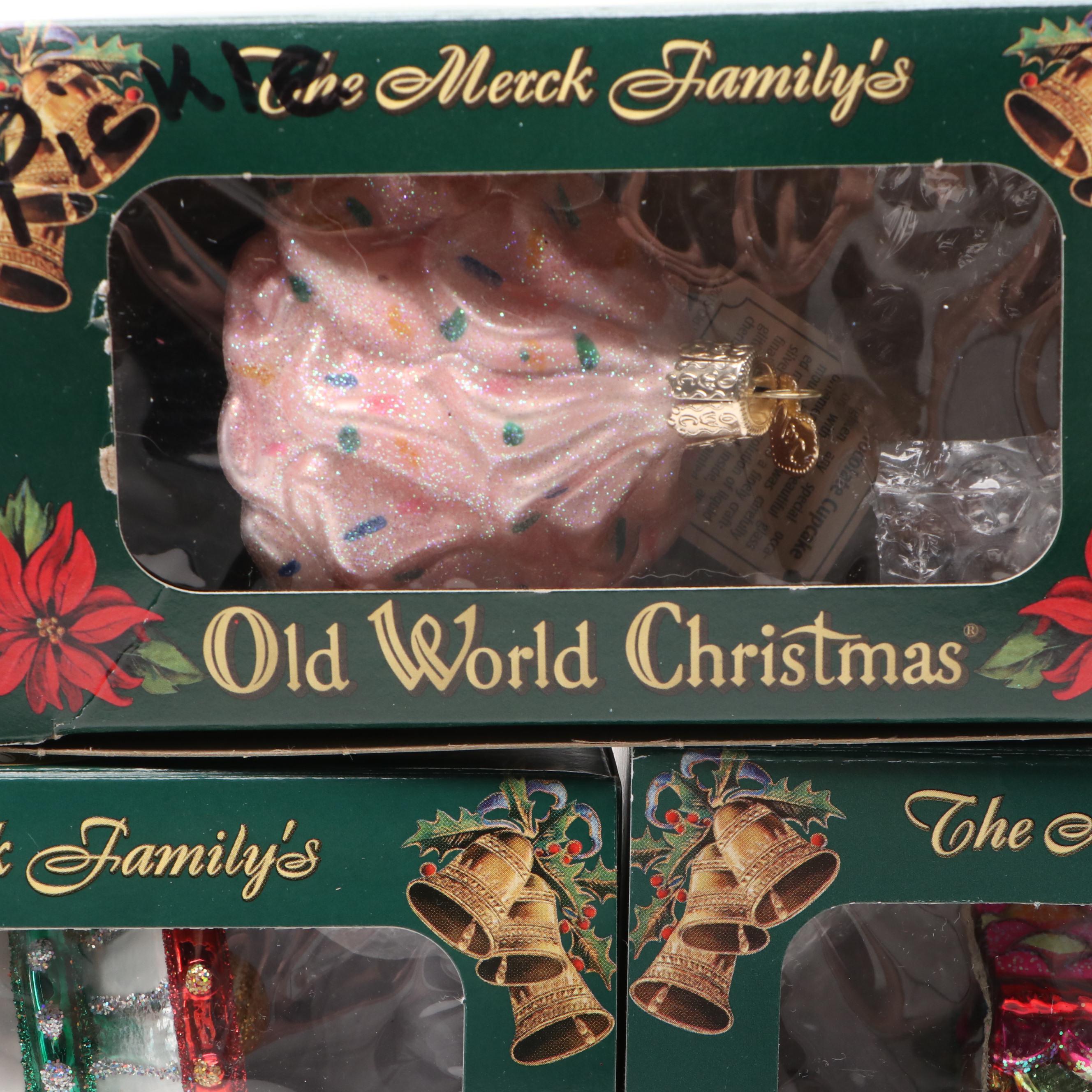 Old World Christmas "Chocolate Cupcake," "Holiday Home" and More Glass Ornaments